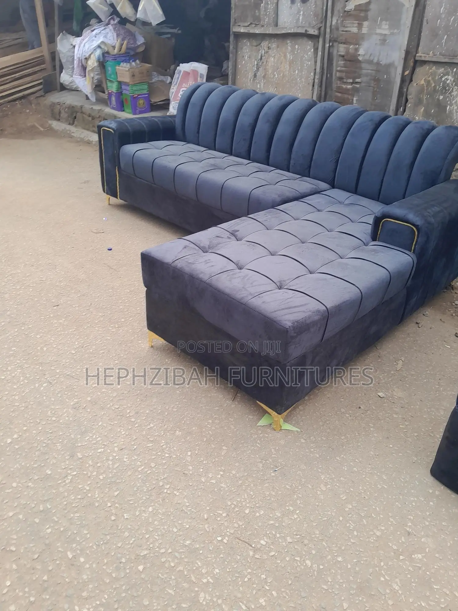 Grey Modern L Shaped Sofa