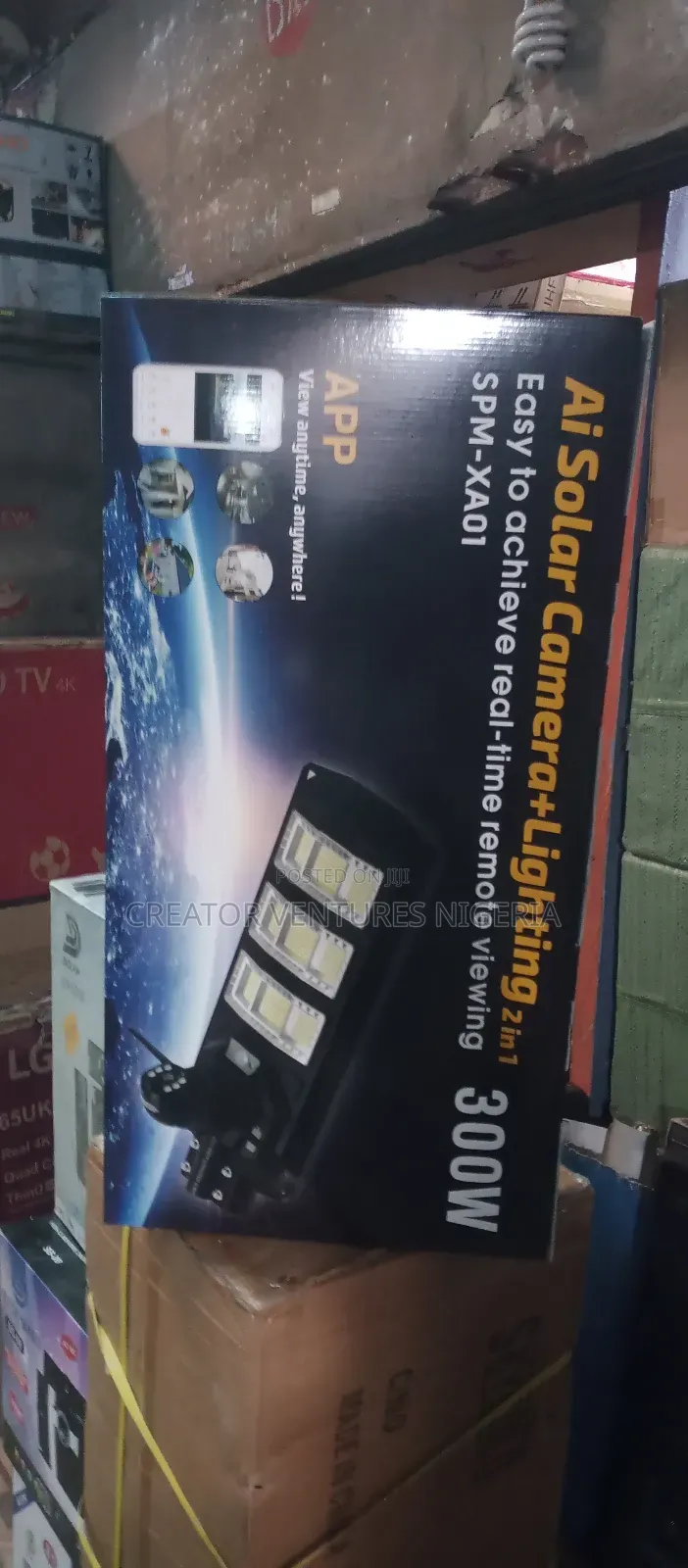 Solar Street Light With 4G Camera,Big Lithium Battery,300wat