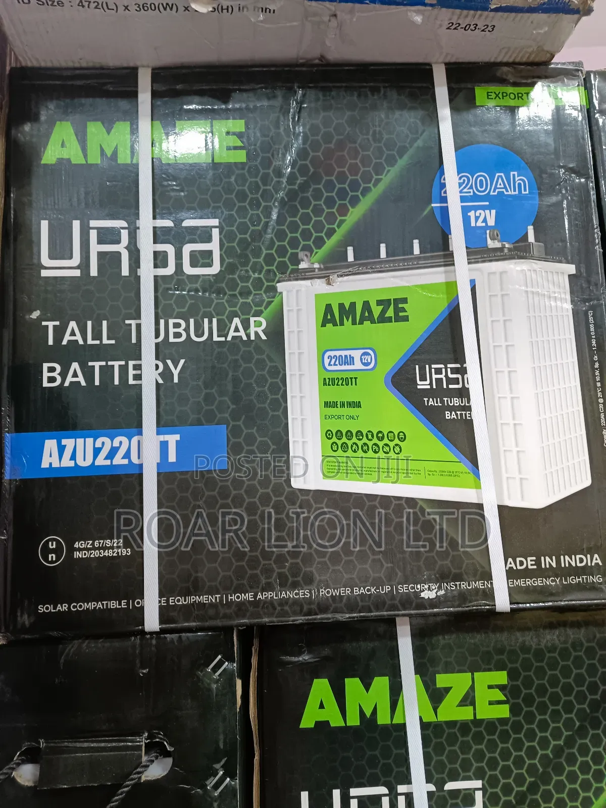 Amaze 220ah Tubular Battery