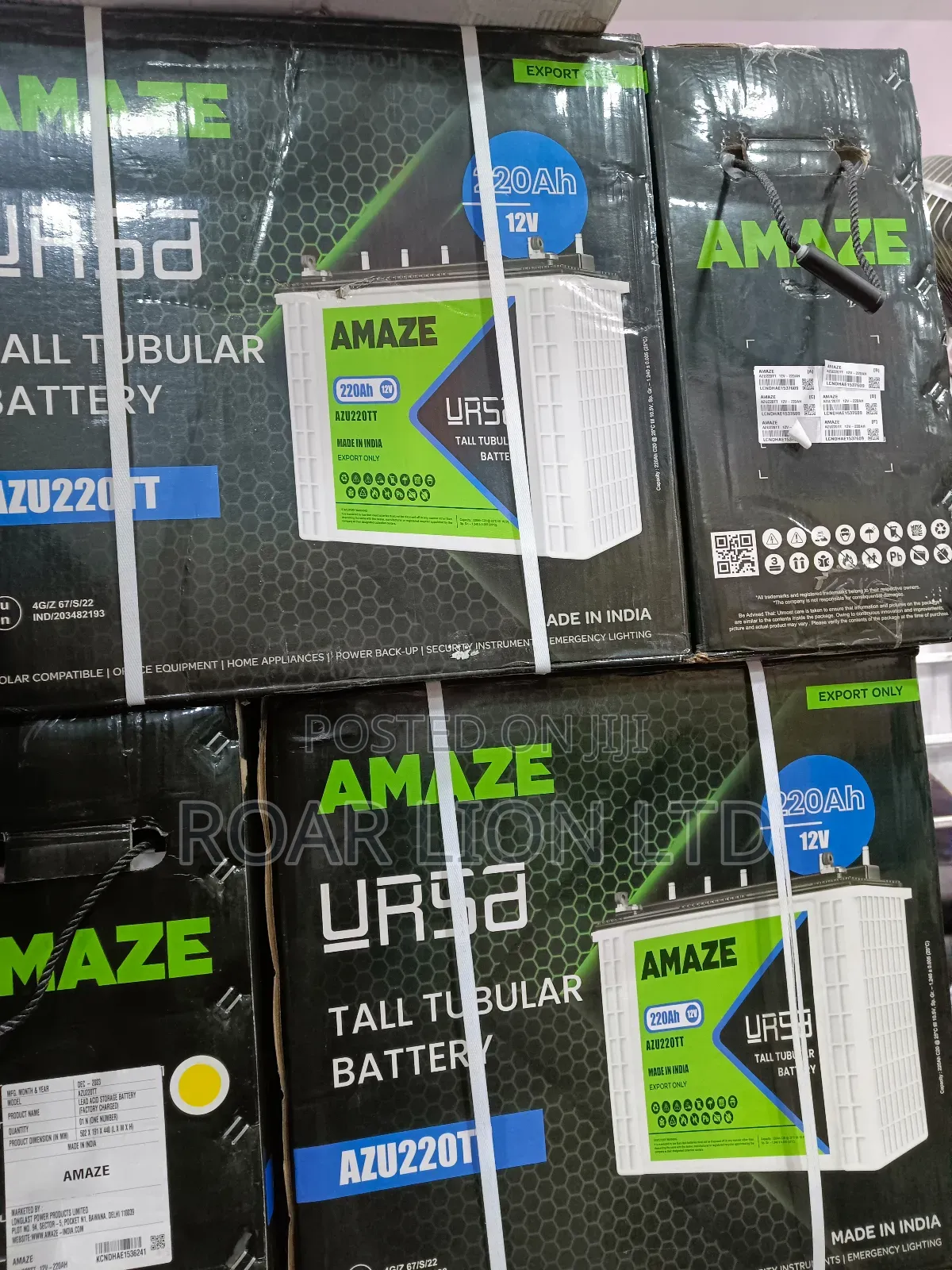 Amaze 220ah Tubular Battery