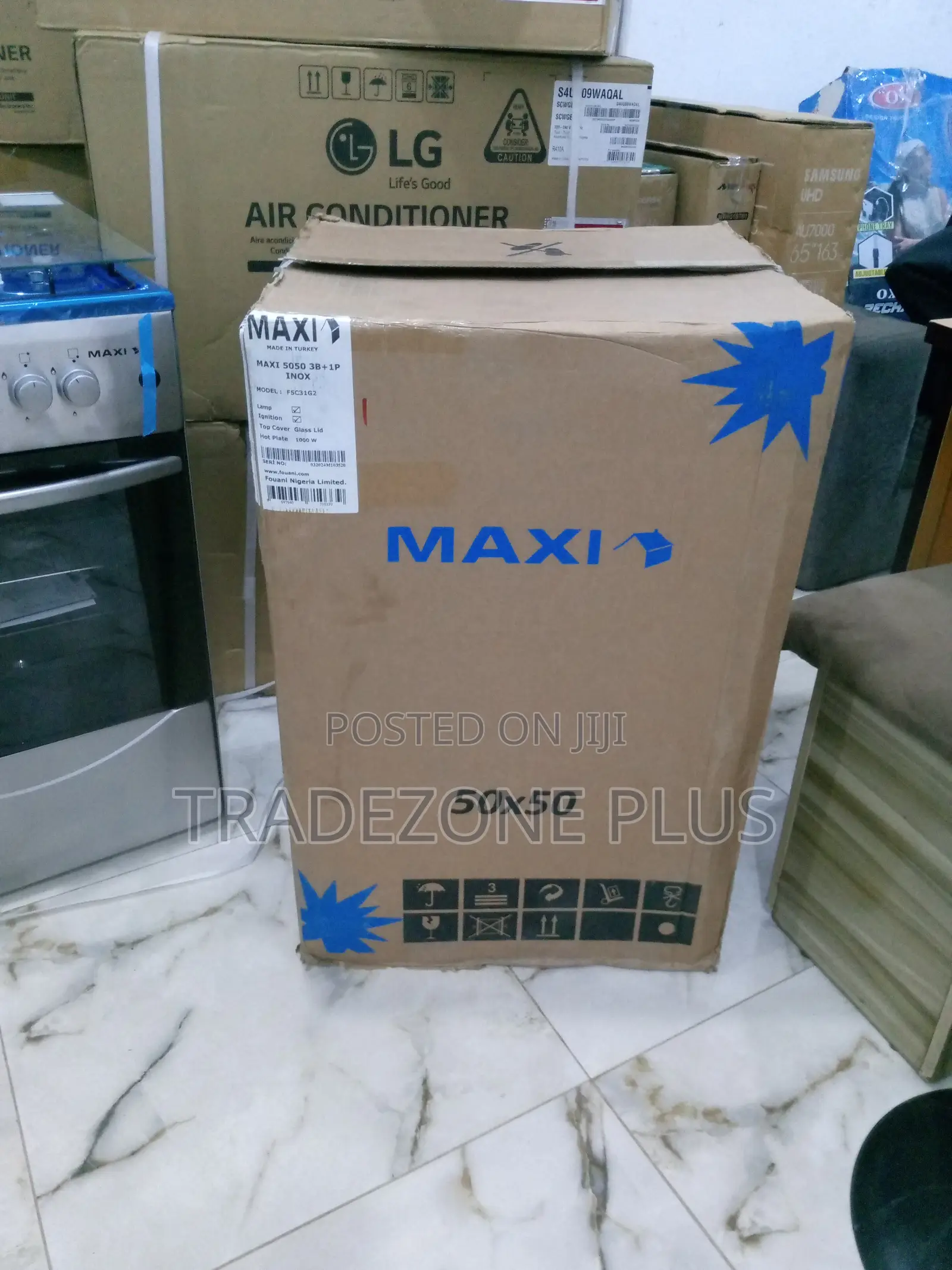 New in Maxi 50X50 [3+1] Burner Gas Cooker INOX