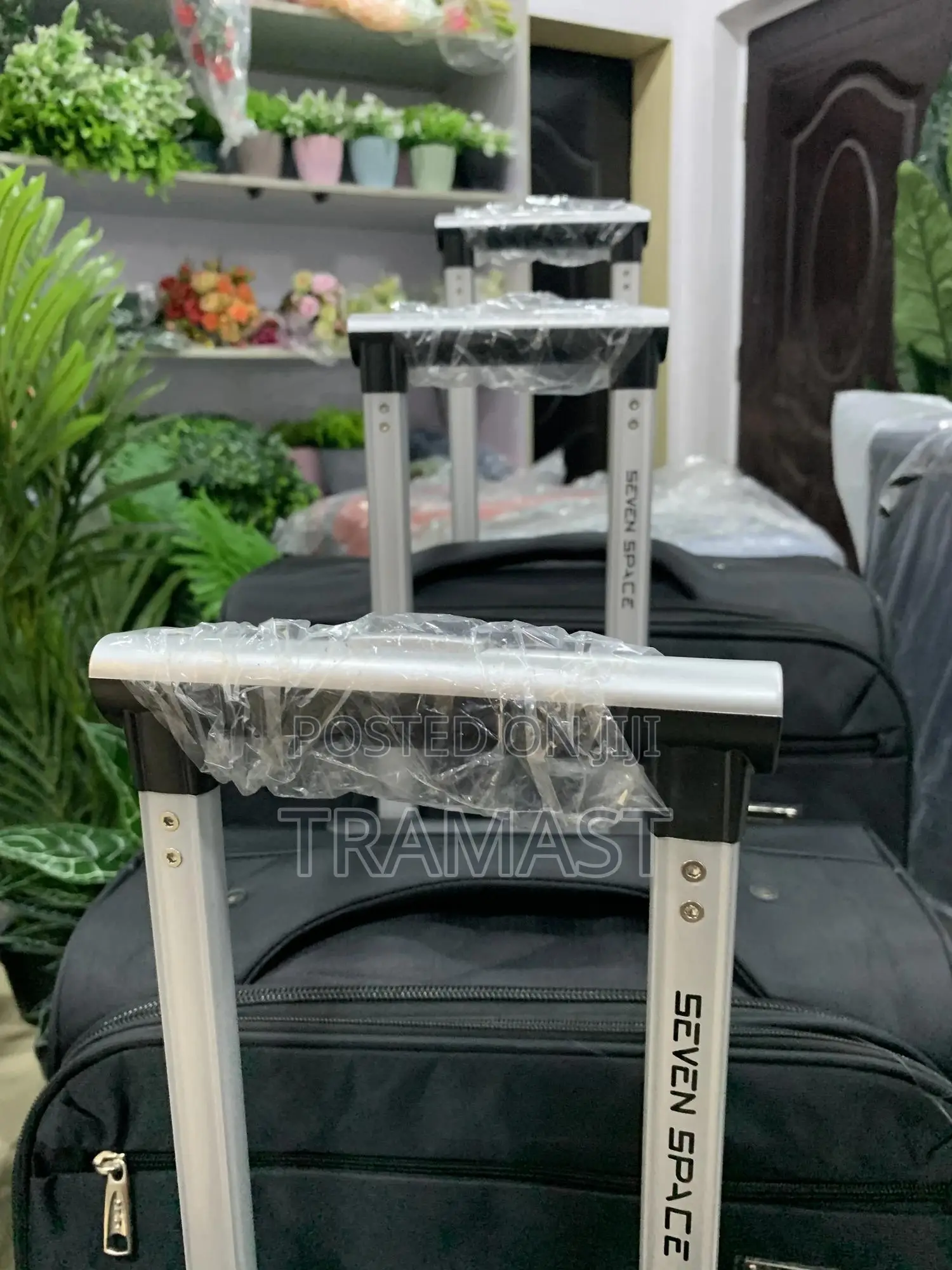 Seven Space Black Travel Luggage