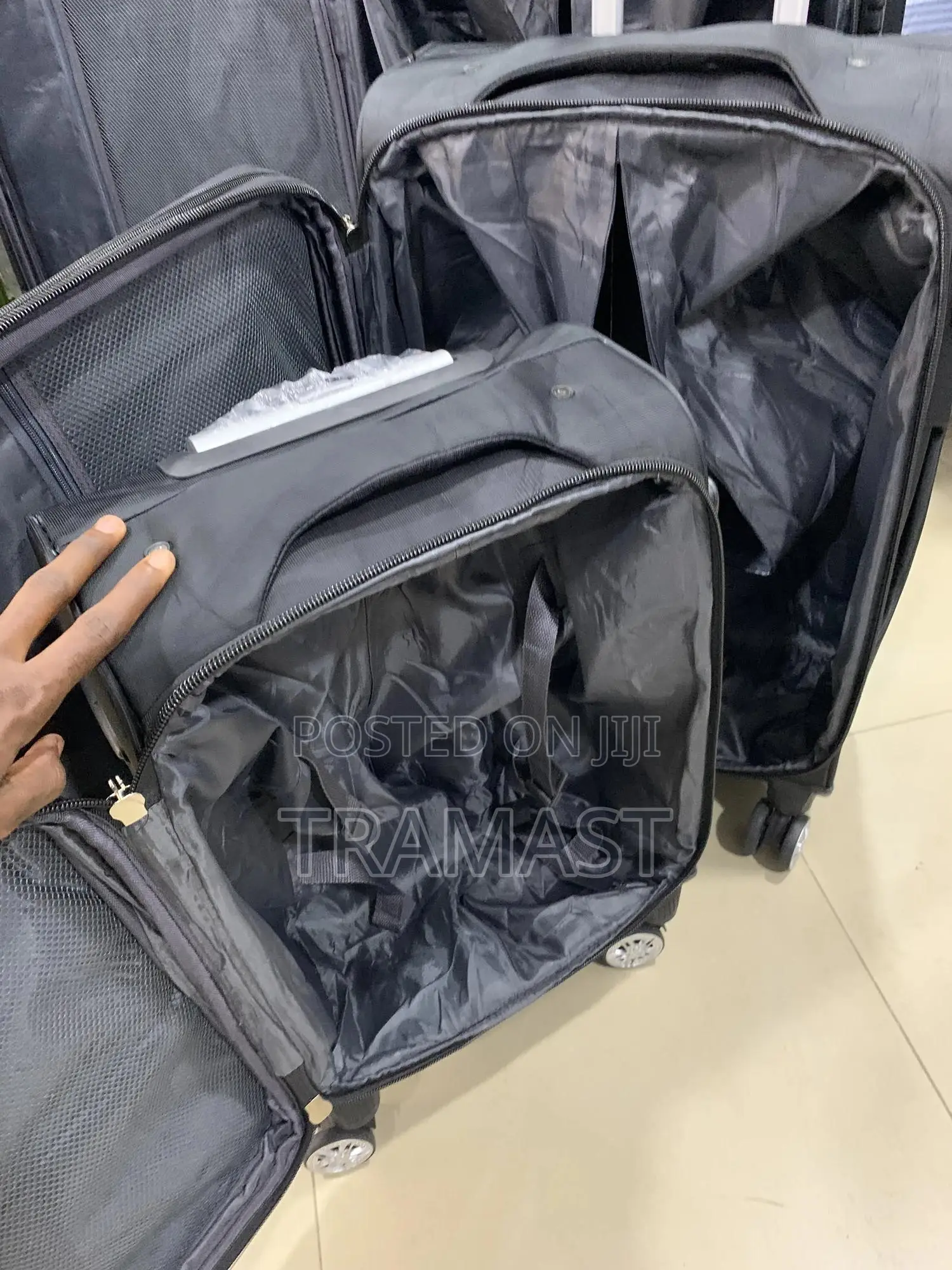 Seven Space Black Travel Luggage