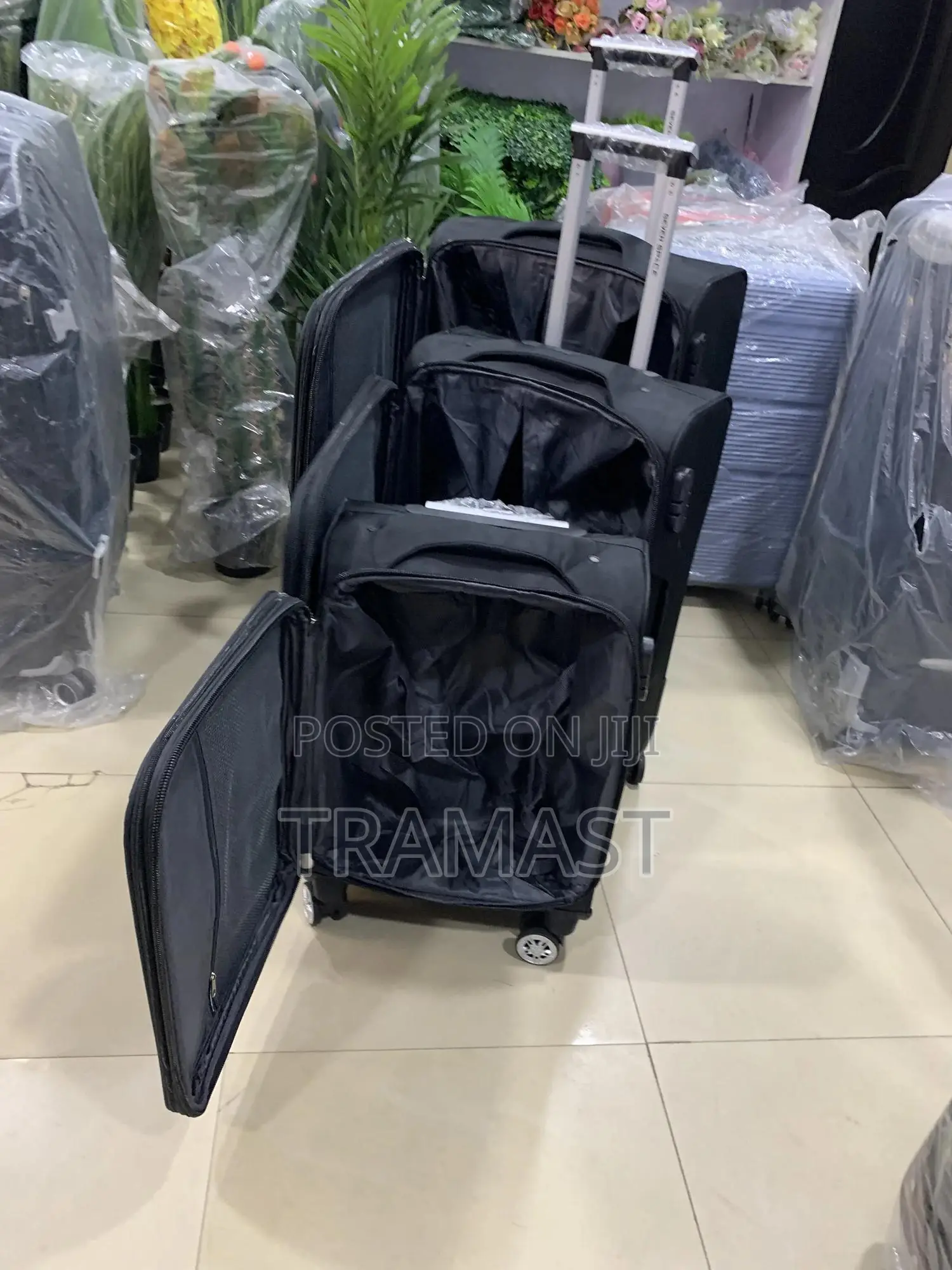 Seven Space Black Travel Luggage