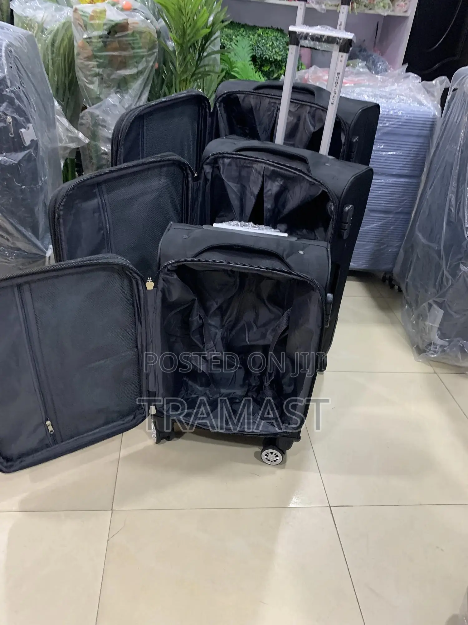 Seven Space Black Travel Luggage