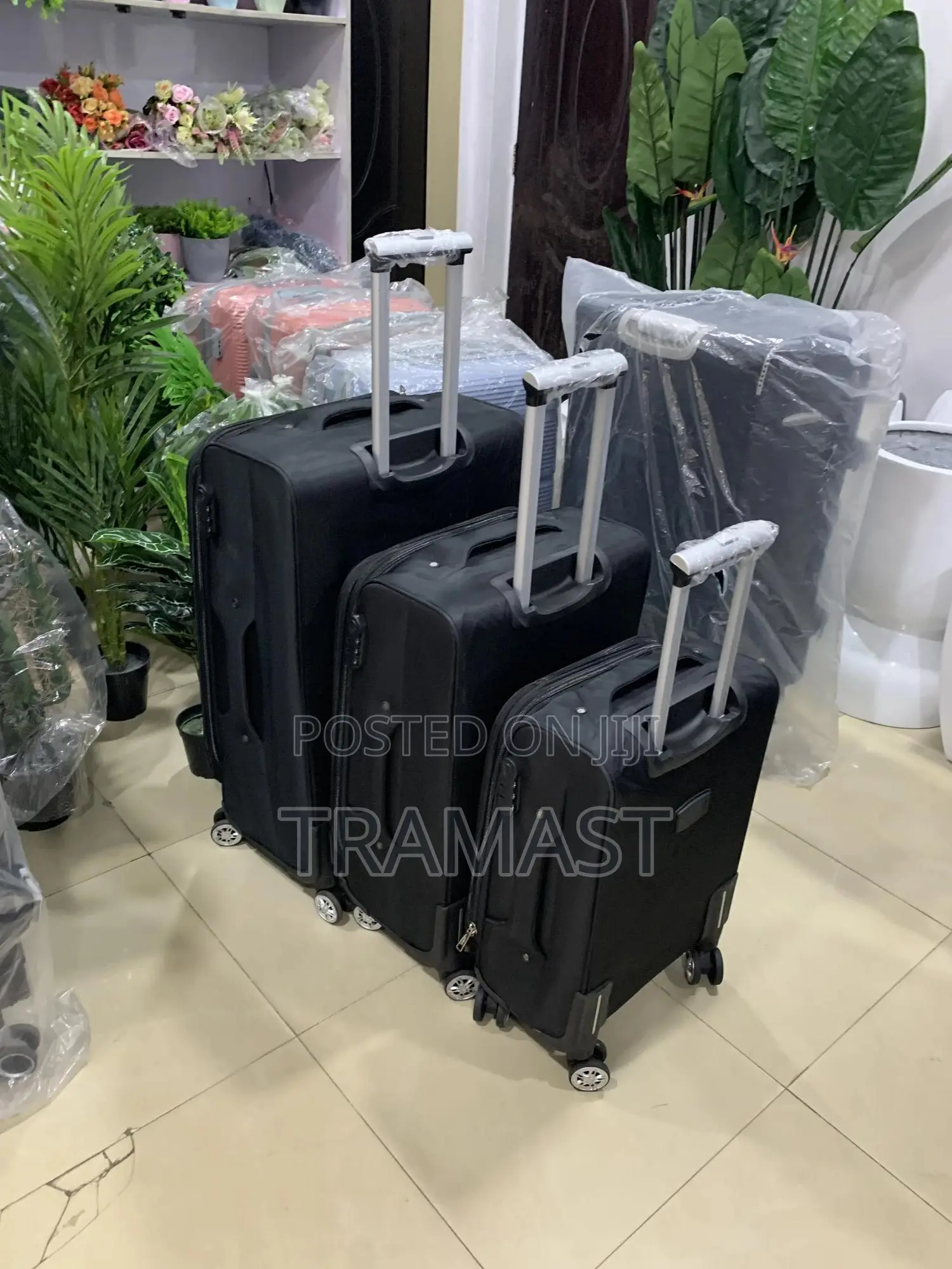 Seven Space Black Travel Luggage