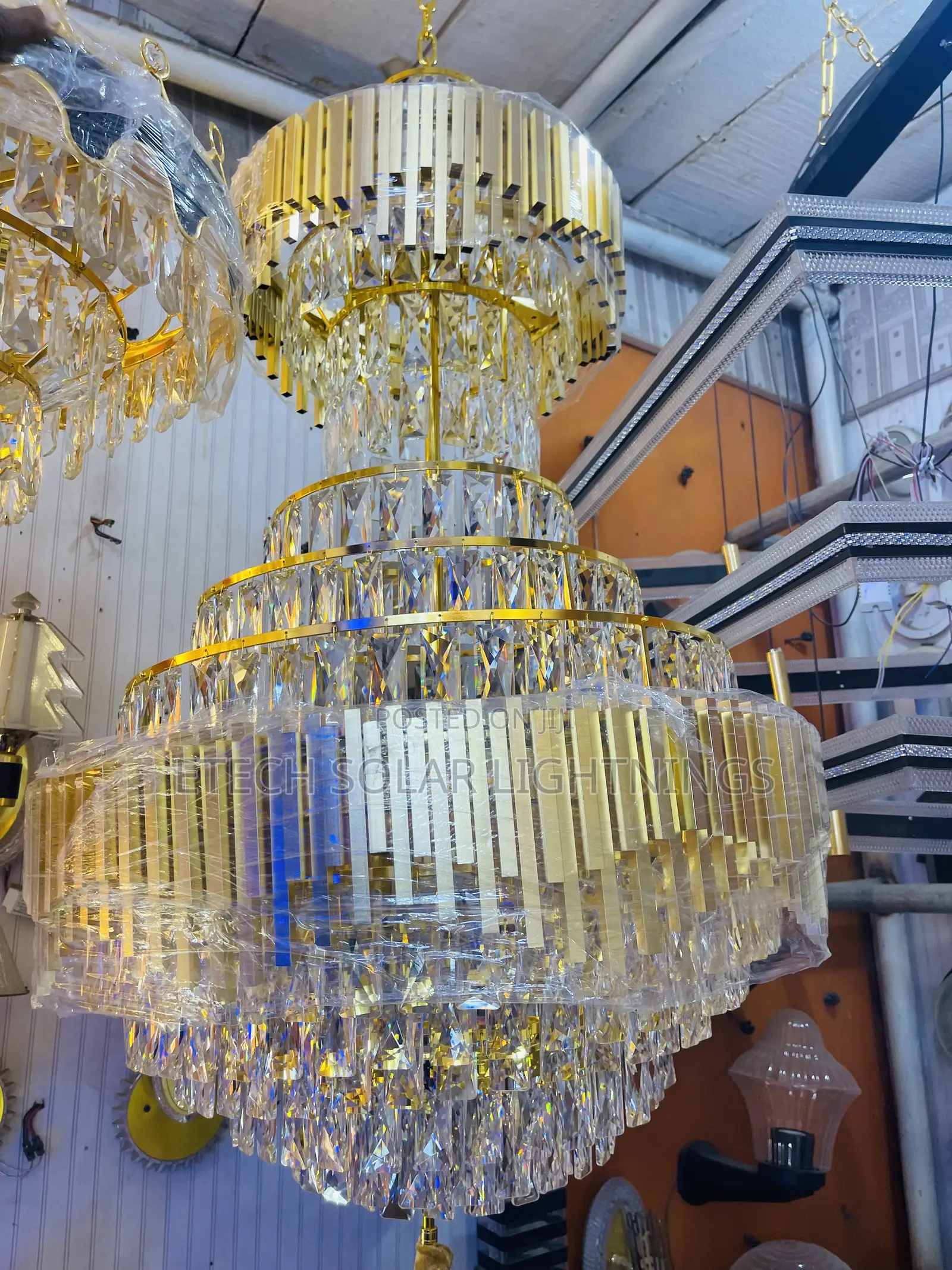 800mm Modern Staircase Duplex Crystal Chandelier Light