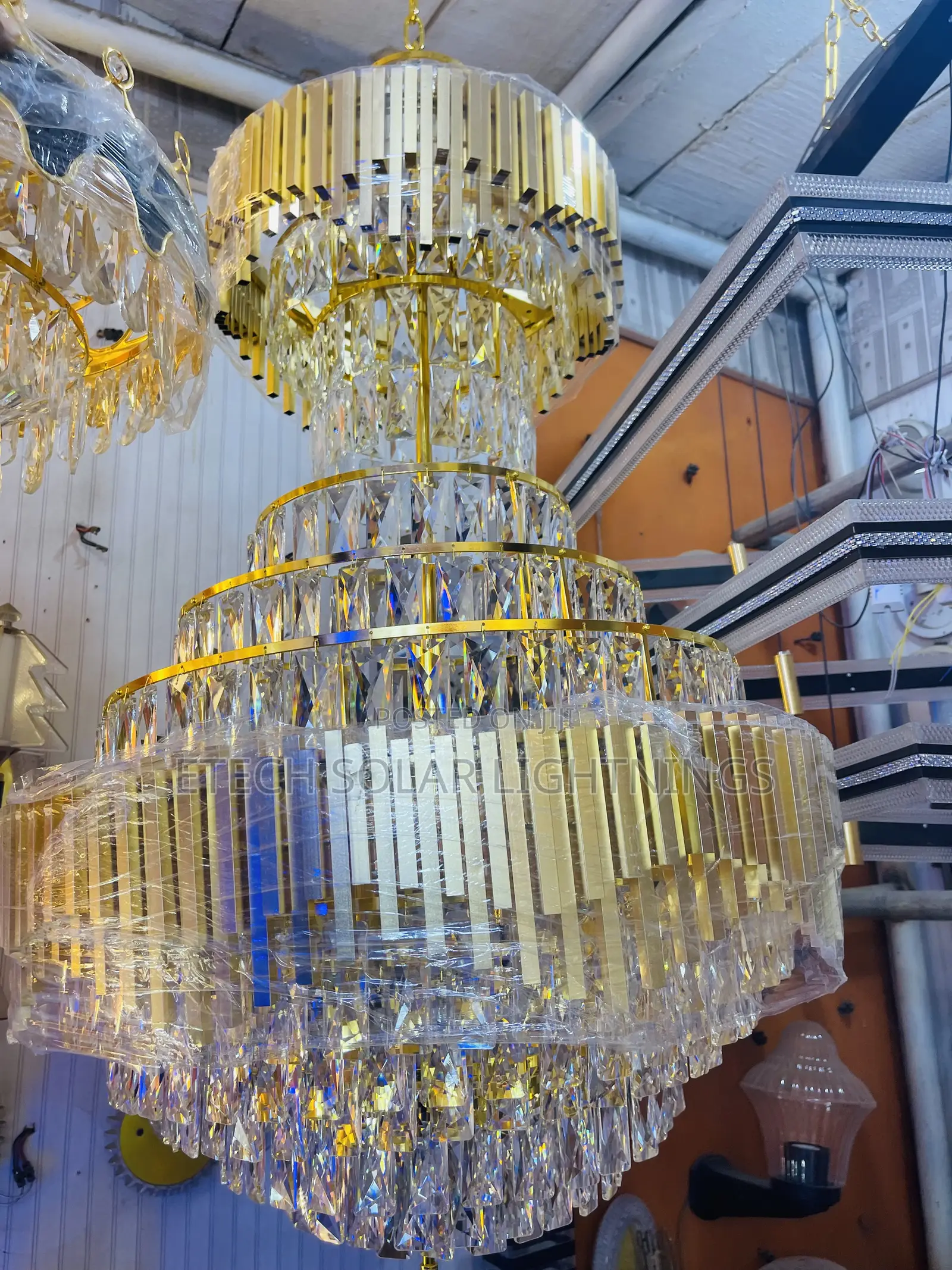 800mm Modern Staircase Duplex Crystal Chandelier Light