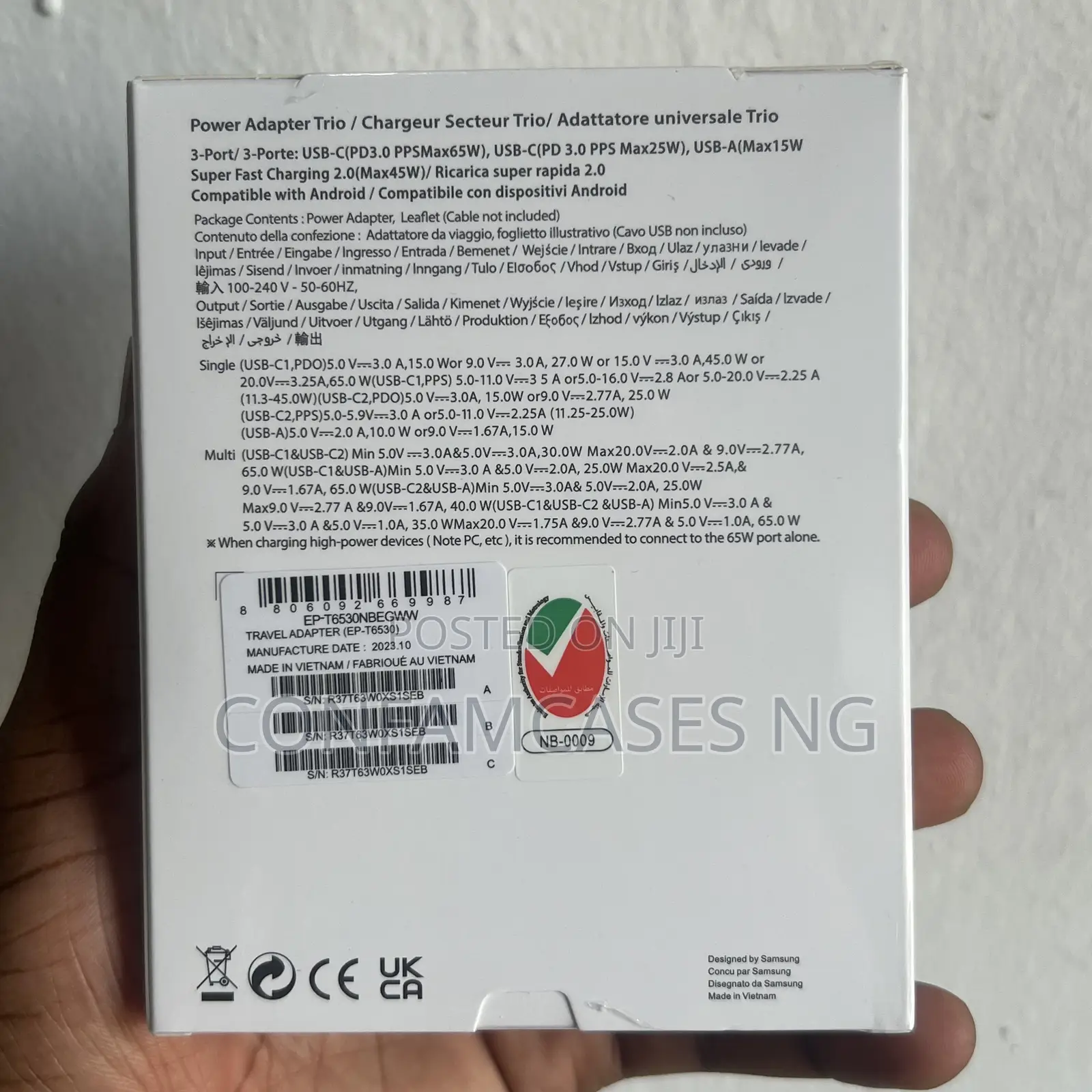 Original Samsung Super Fast Charger 65w With Type C Chord