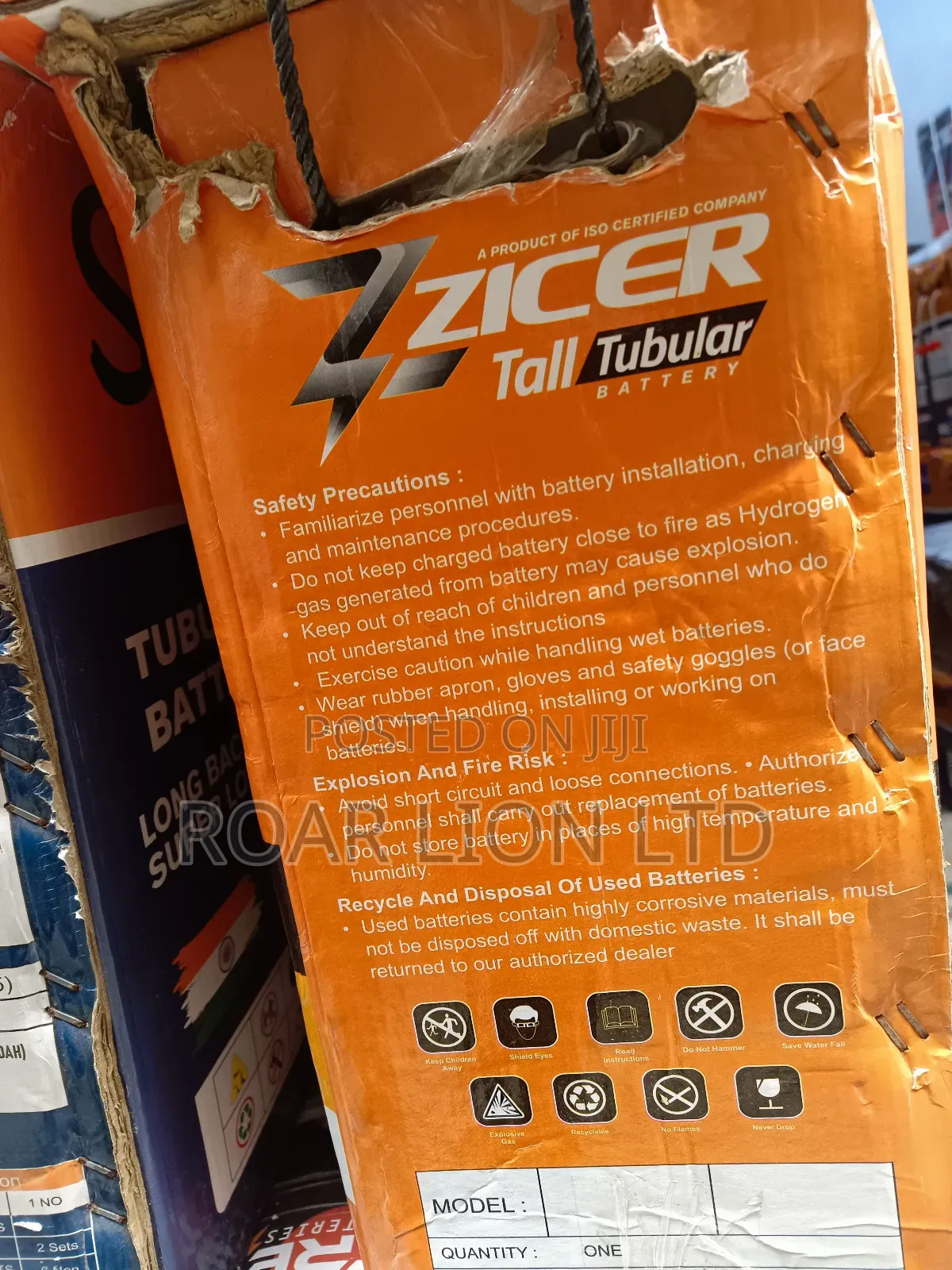 Zicer 220ah Tubular Battery