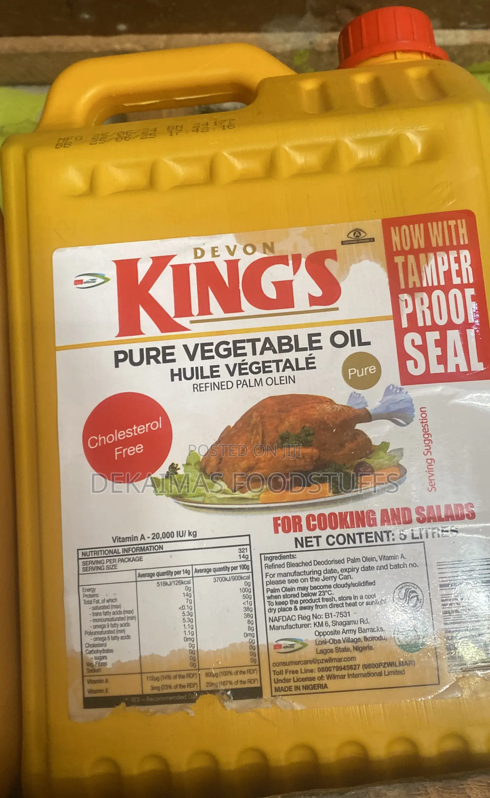 5 Liters of Kings Vegetable Oil