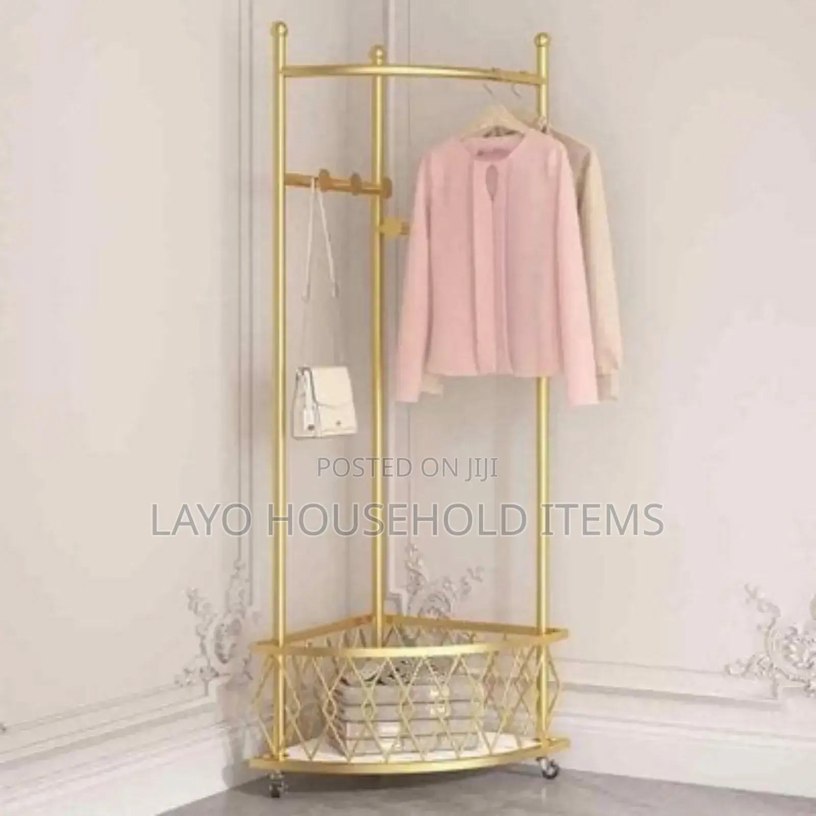 Metal Corner Coat Rack