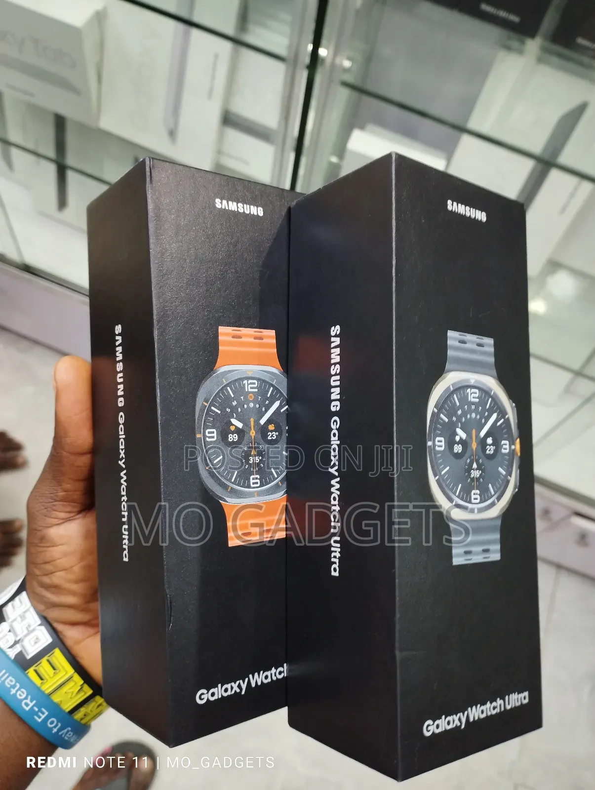Samsung Watch Ultra Orange and Grey Straps