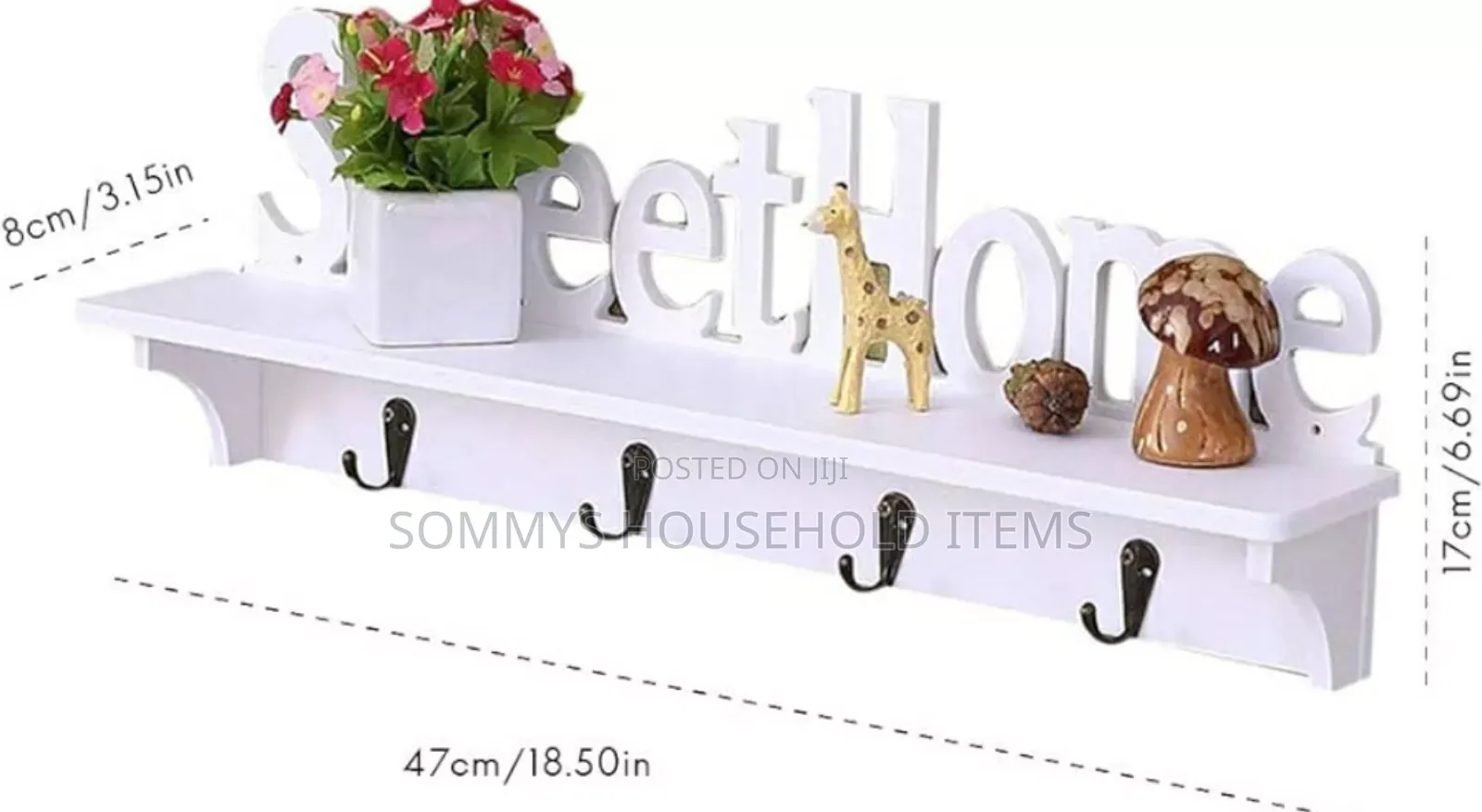 Sweet Home Design Hallway Wall Hanger With Top Shelf