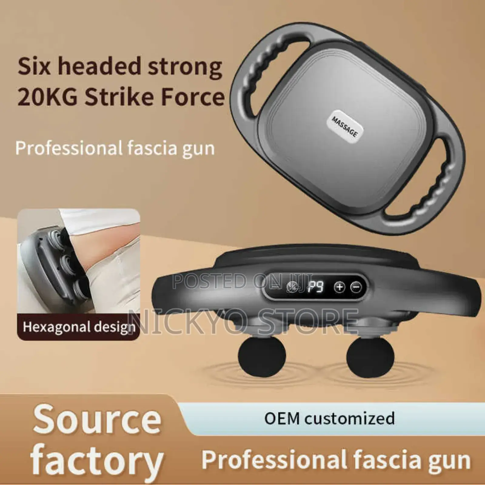 Four Balls Strong Power Fascial Gun Leg Massager Machine