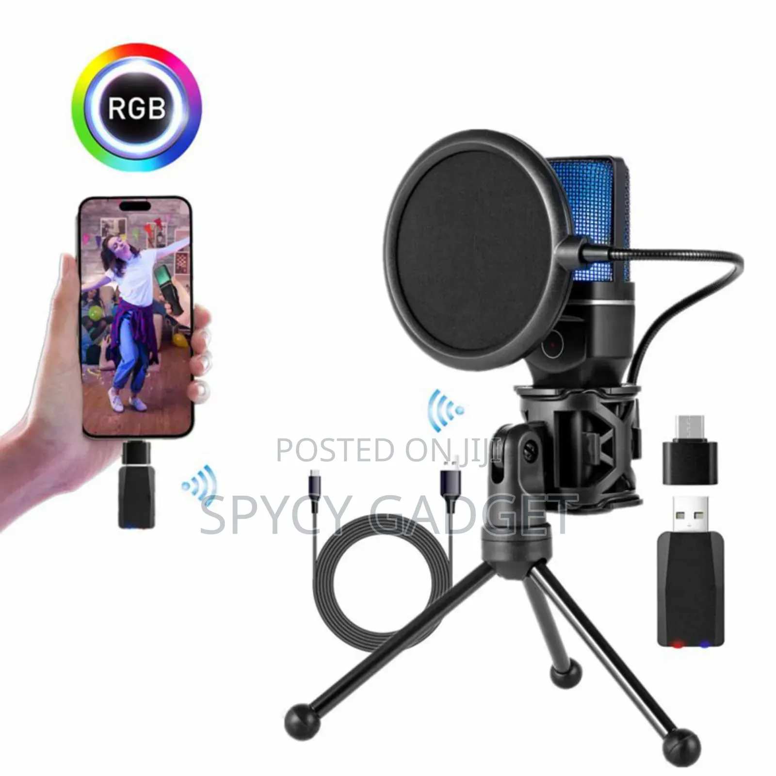 Yanmai SF-777W 2.4G Wireless Gaming Desktop Microphone