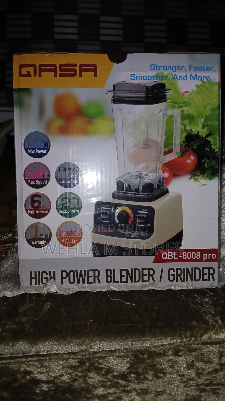 Qasa High Power Blender Grinder QBL-8008 Pro