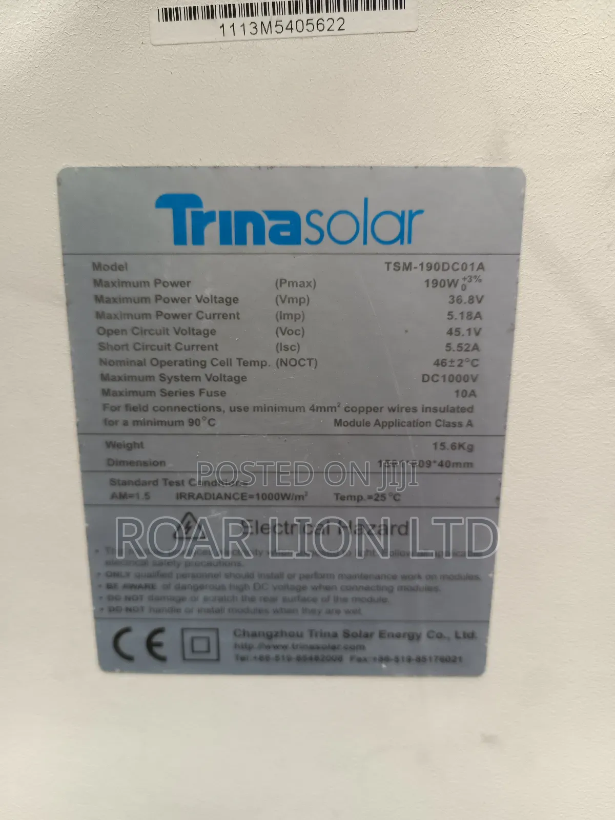 190W Solar Panel 72 Cell