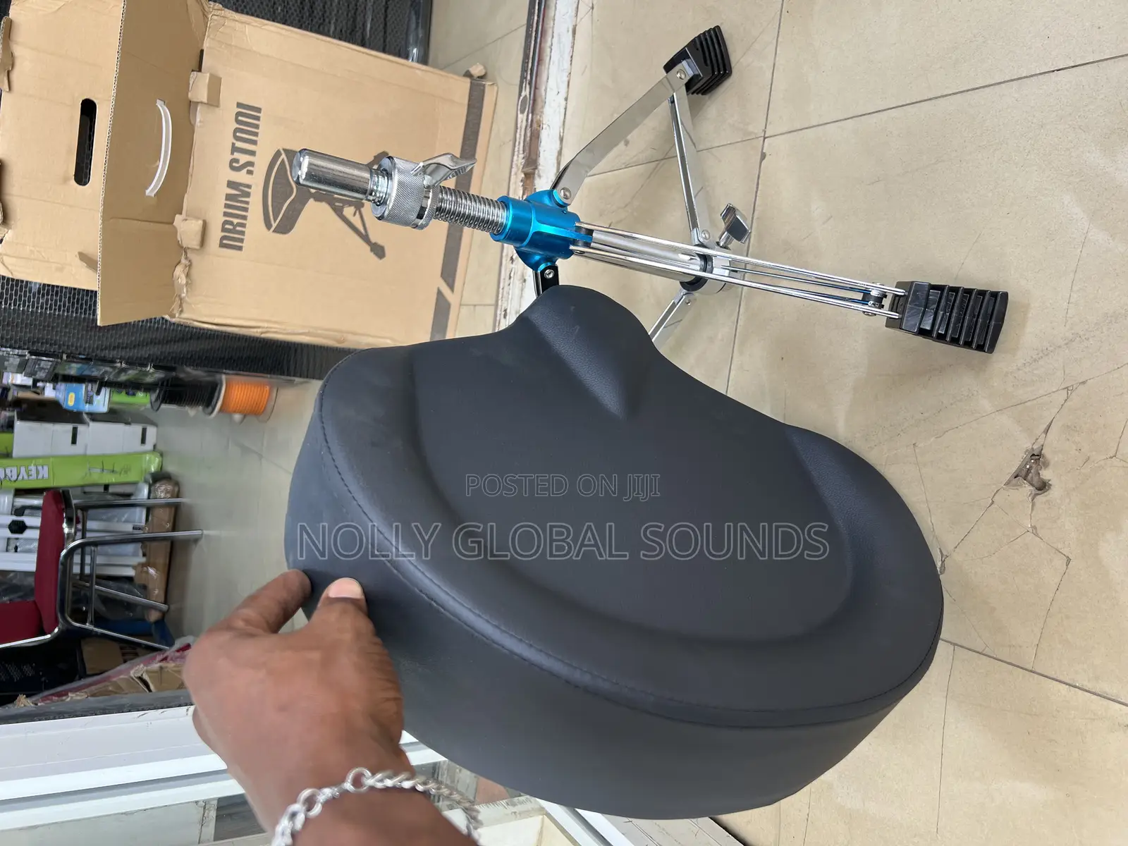 Professional Drum Seat for Drummers. Heavy Duty Drum Throne