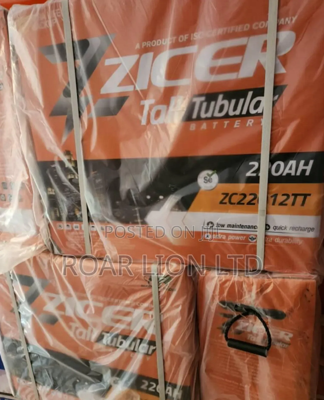 Zicer 220ah Tubular Battery