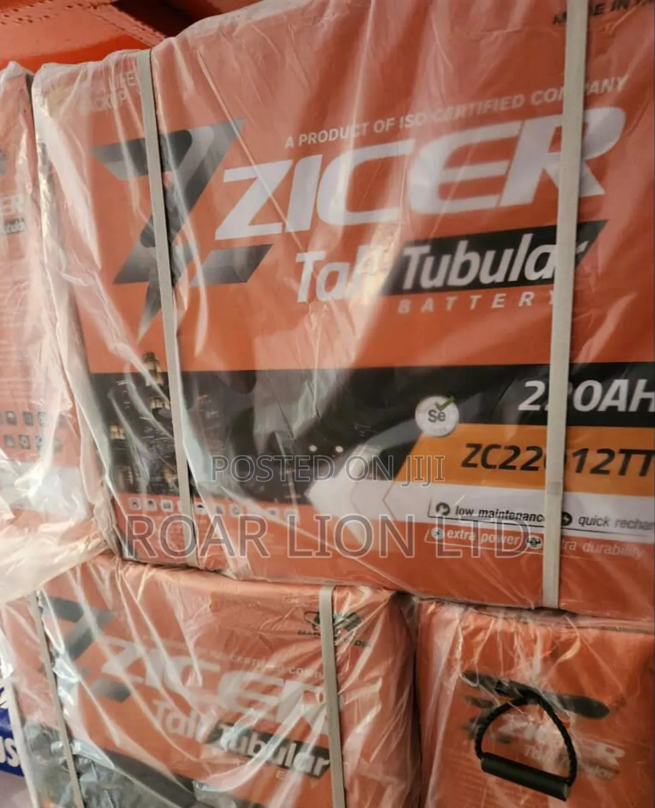 Zicer 220ah Tubular Battery
