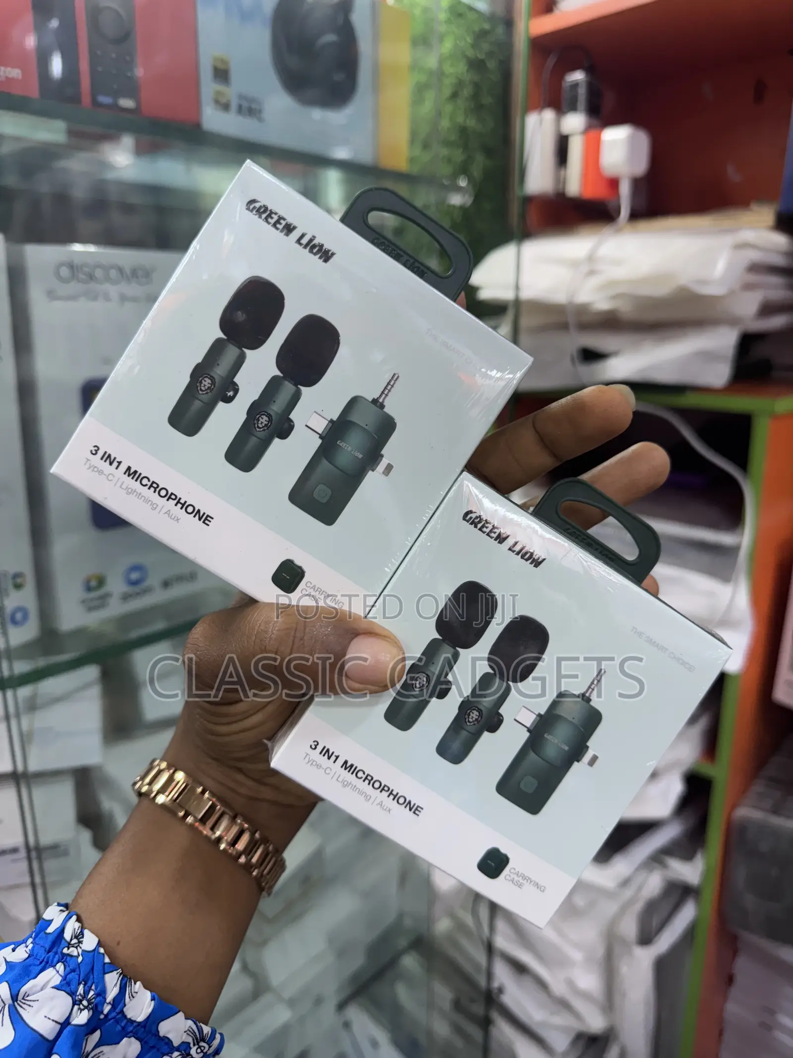 Green Lion 3 IN 1 Microphone Type-C / Lightning / Aux