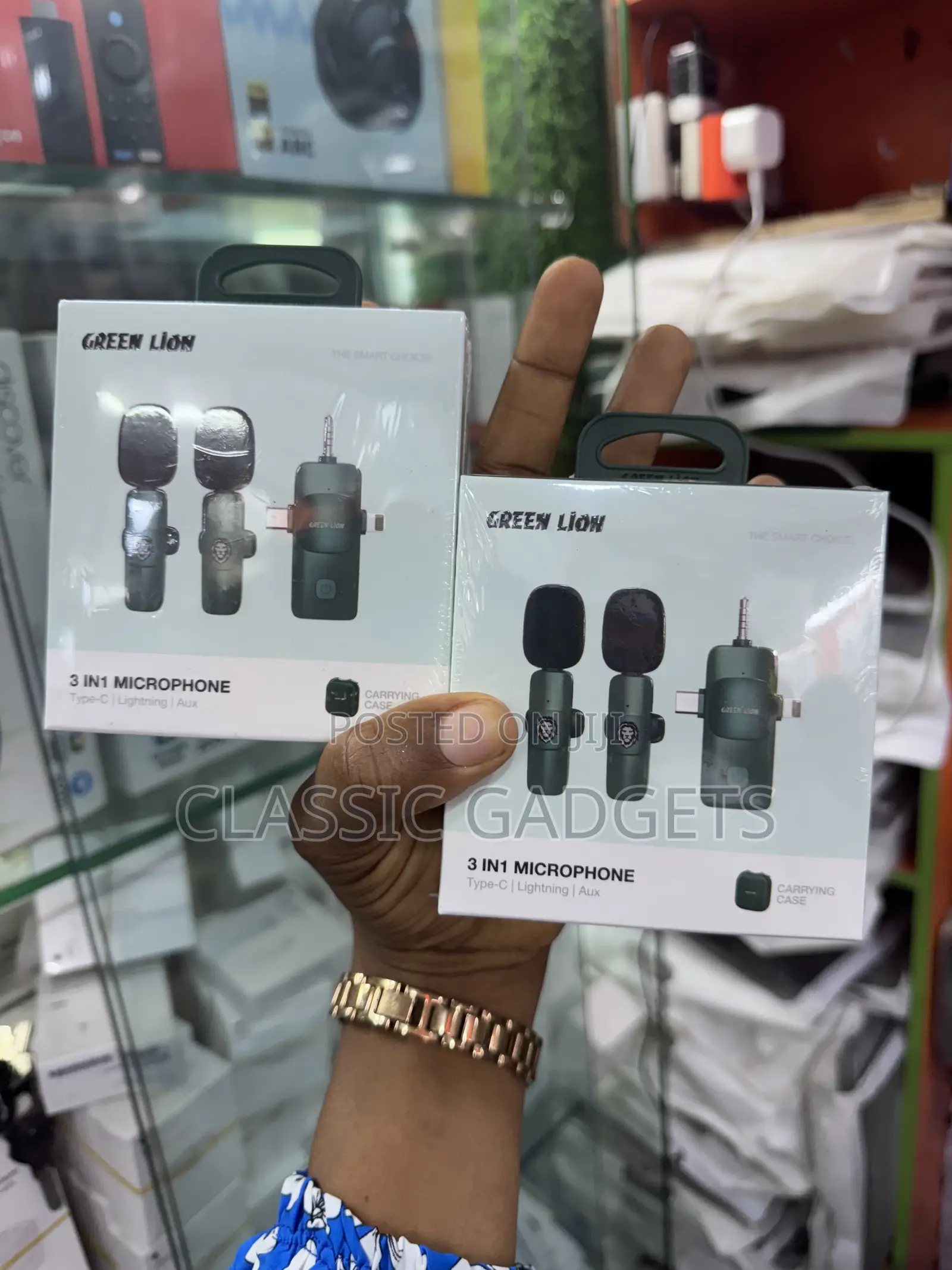Green Lion 3 IN 1 Microphone Type-C / Lightning / Aux
