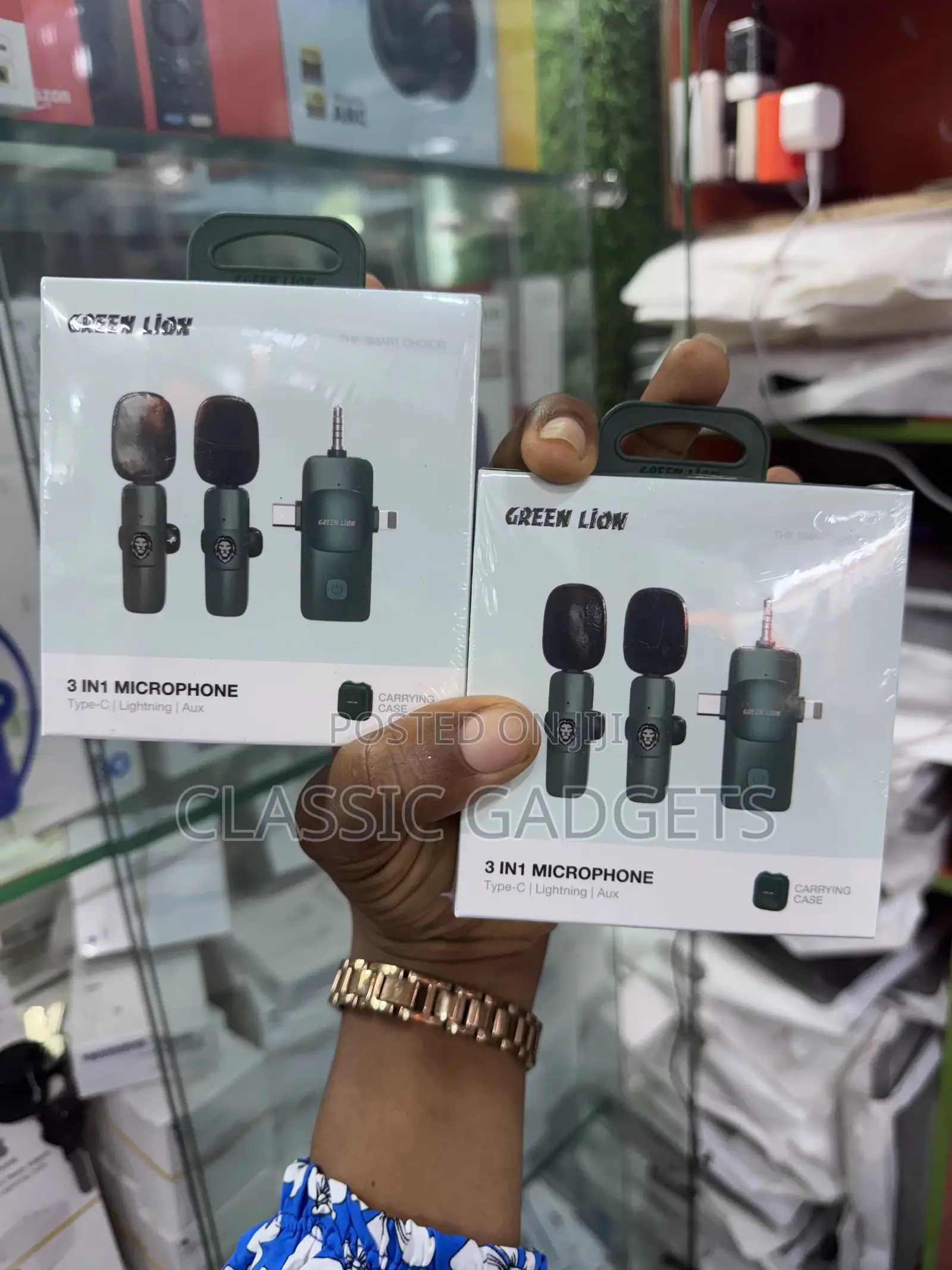 Green Lion 3 IN 1 Microphone Type-C / Lightning / Aux