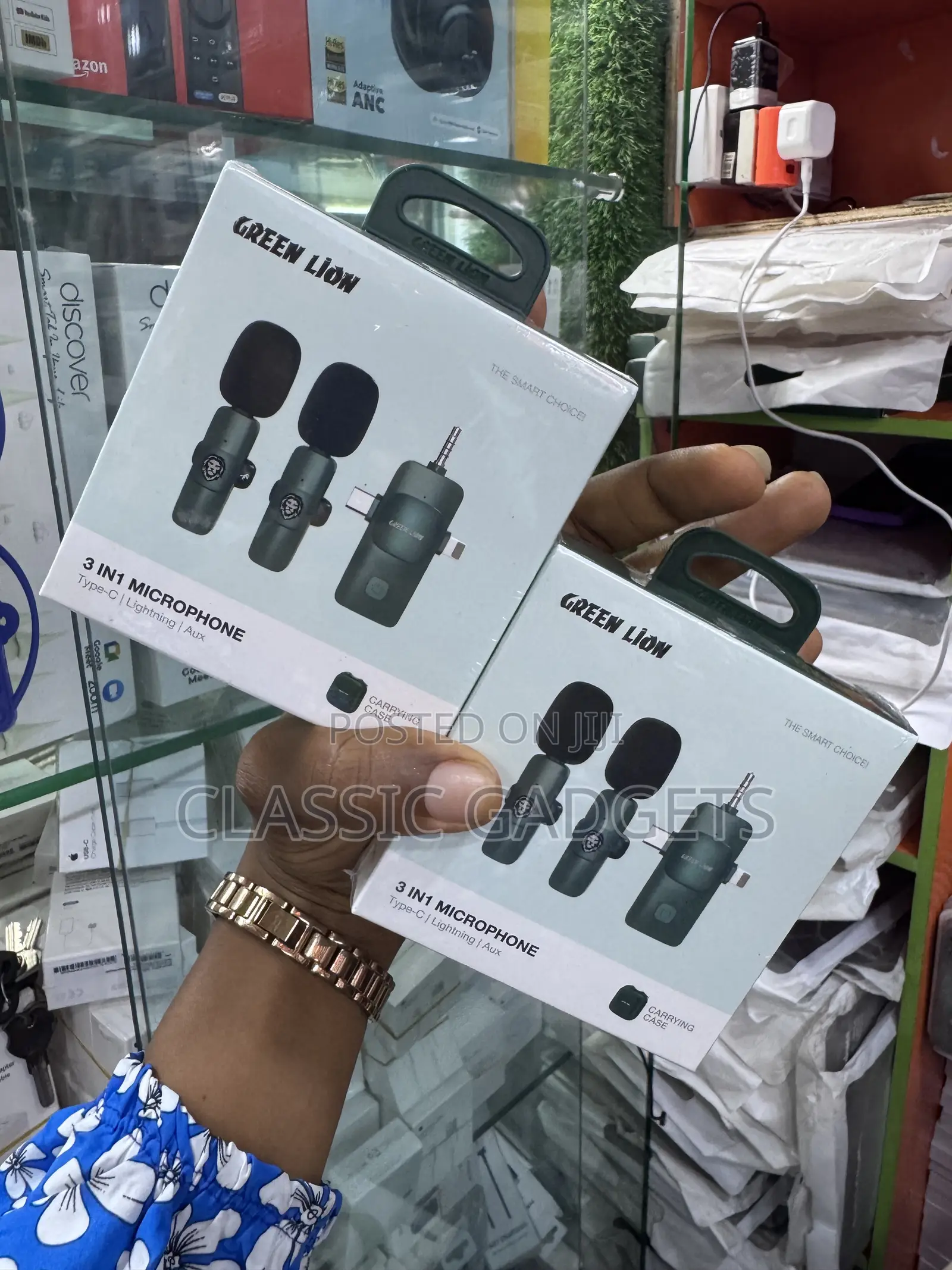 Green Lion 3 IN 1 Microphone Type-C / Lightning / Aux