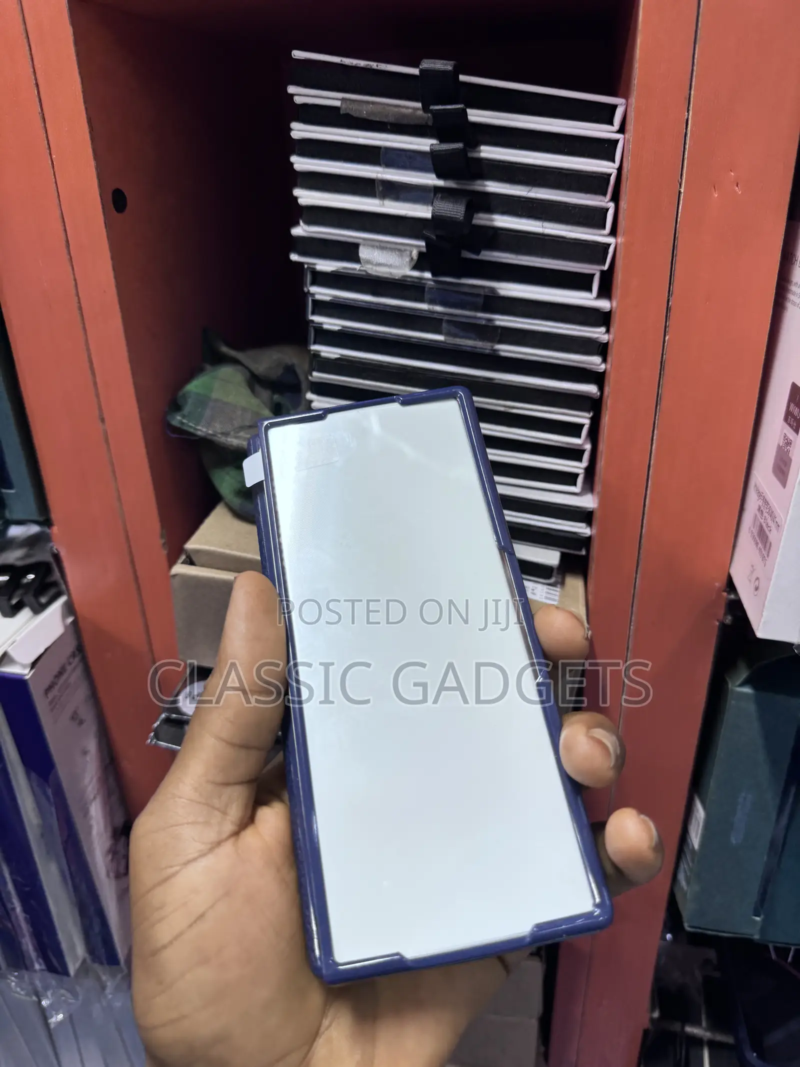 Slim Leather Simple Cover With Glass for Galaxy Z Fold 6
