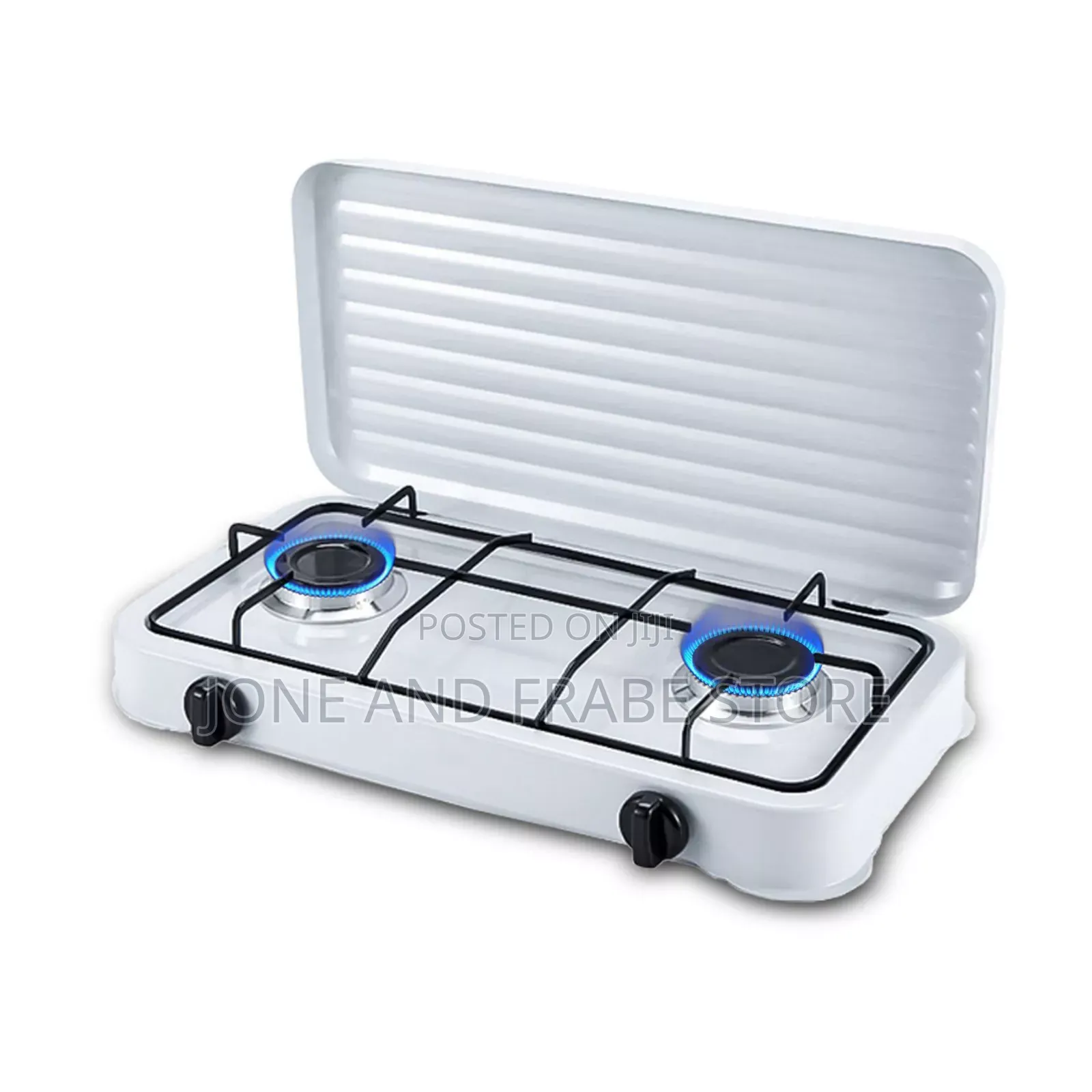 2 Burner Manual Ignition Tabletop Gas With Cover