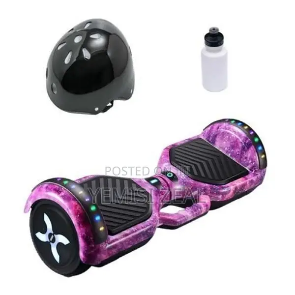 Purple Hoverboard With Bluetooth Speaker and Remote Control
