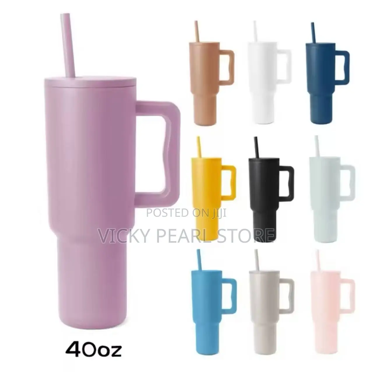 Stainless Stell Vaccum Cup With Straw