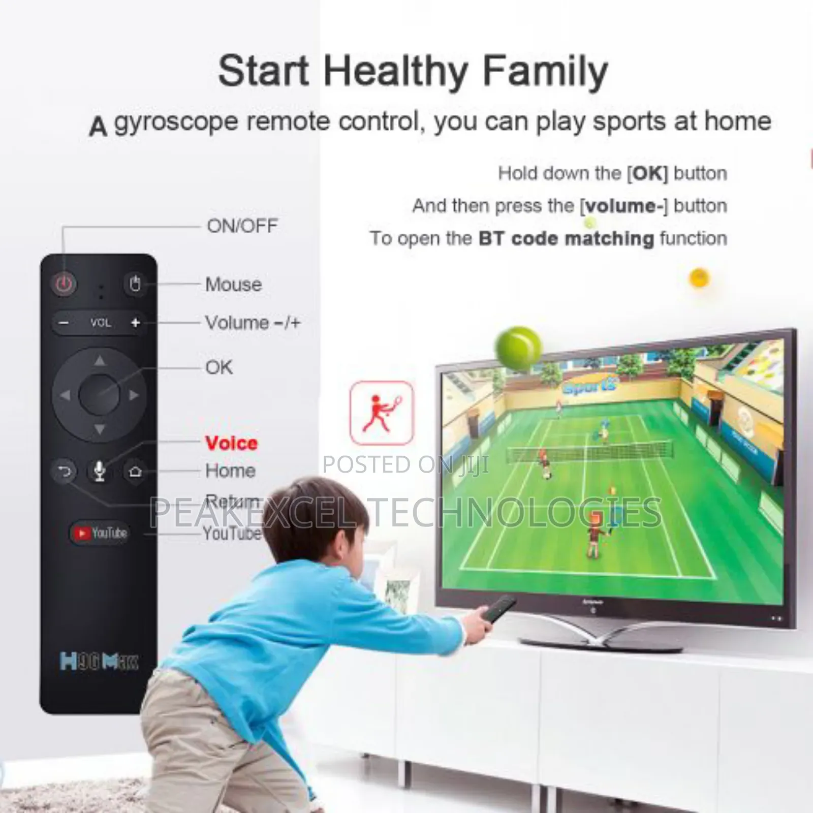 Voice Air Remote for H96 Max Smart Android TV Box