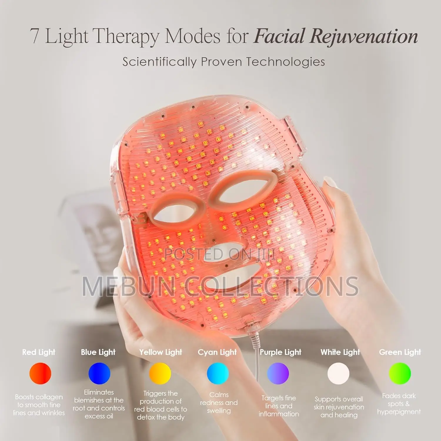 Light Facial Beauty Instrument/ Light Therapy Face Mask