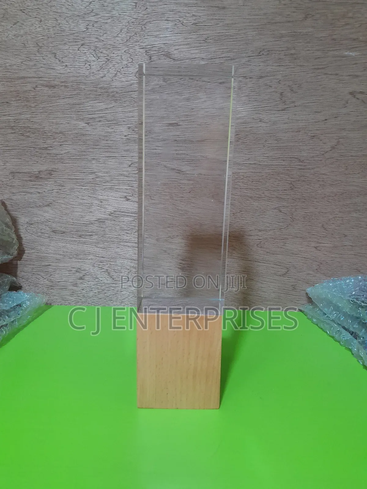 Crystal Glass Award Plaque H543