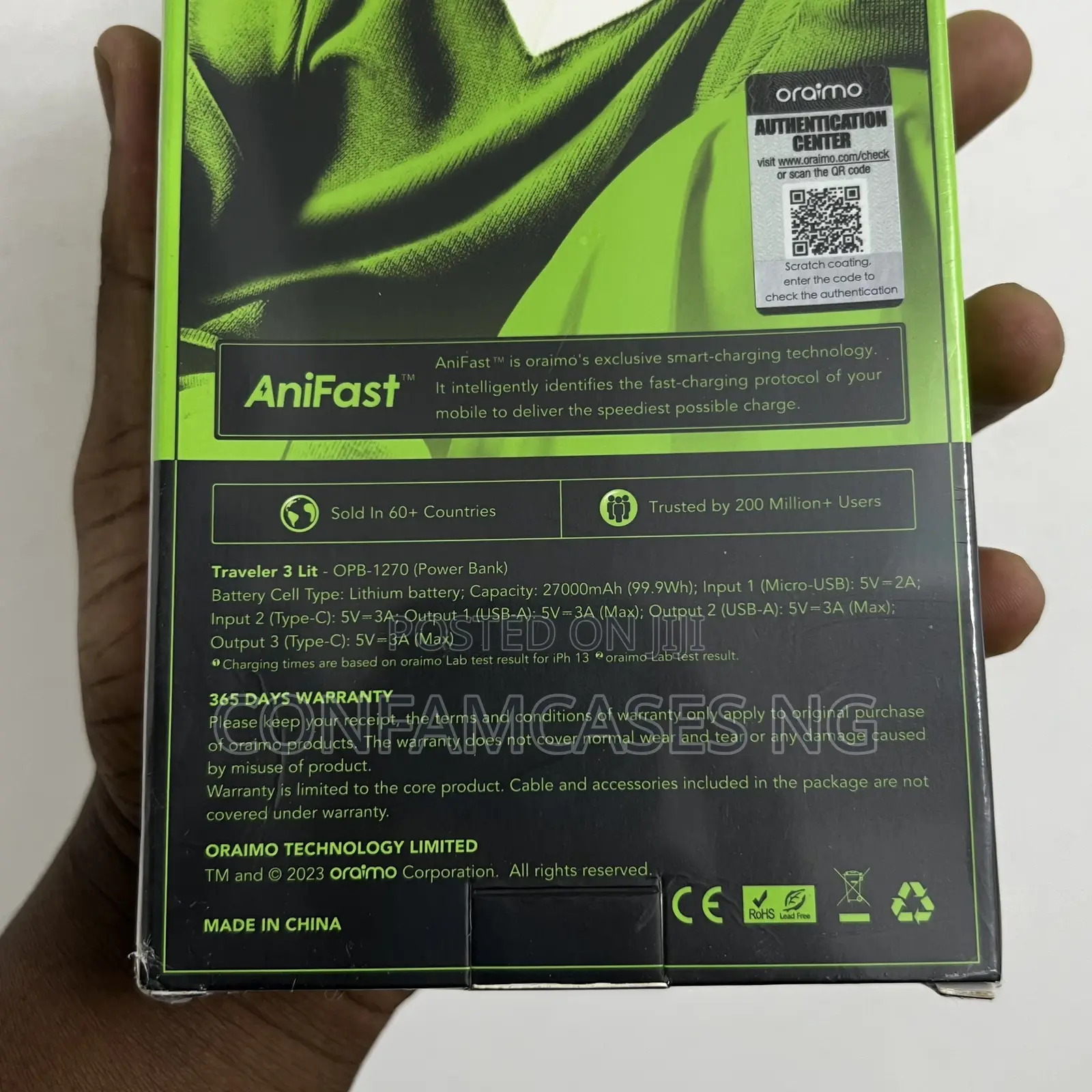 Oraimo 27000mah Fast Charging Power Bank