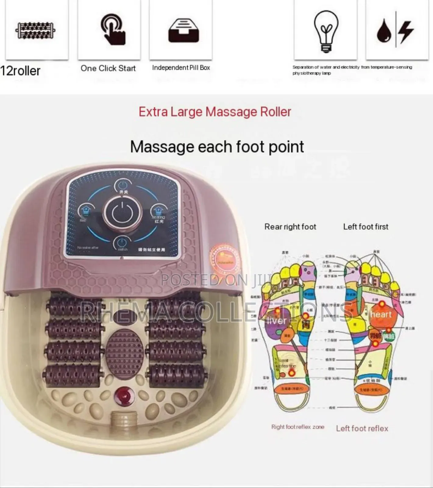 Electric Acupressure Pedicure Bubble Bath Massage Bucket