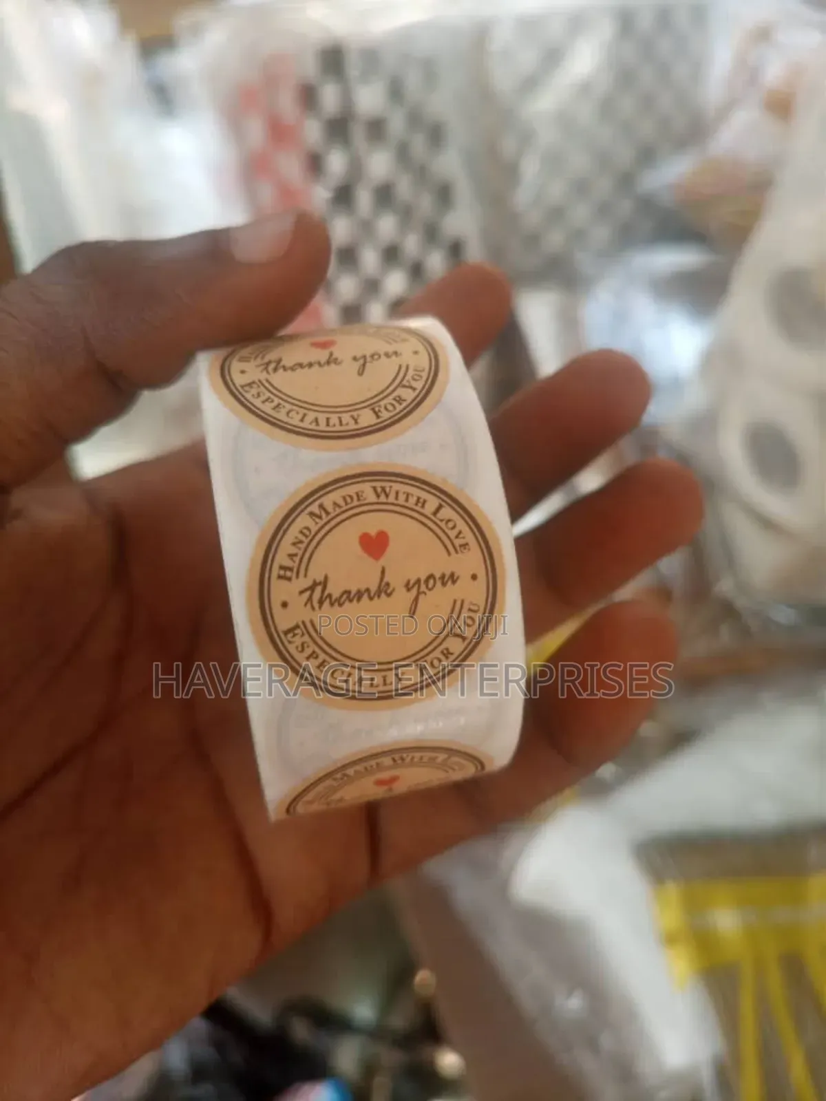 Small Handmade Love Stickers; BIZ Label Envelop Seal 10pcs