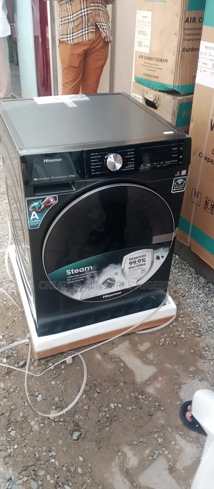 Hisence Inverter Wash and Dry, Front Loader 8/5 Kg, Smart .