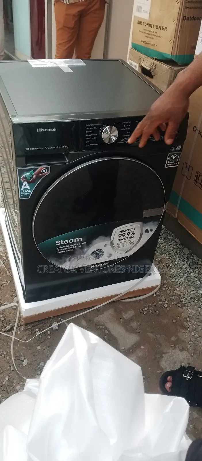Hisence Inverter Wash and Dry, Front Loader 8/5 Kg, Smart .