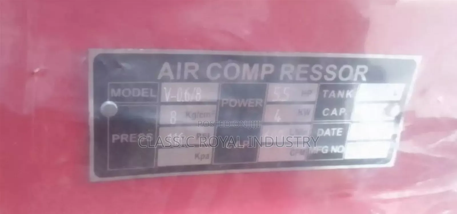 Original Brand New 5.5hp 4kw Air Compressor