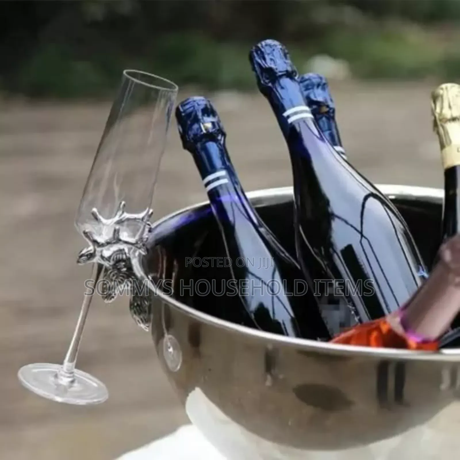 European Deer Head Champagne Ice Wine Bowl