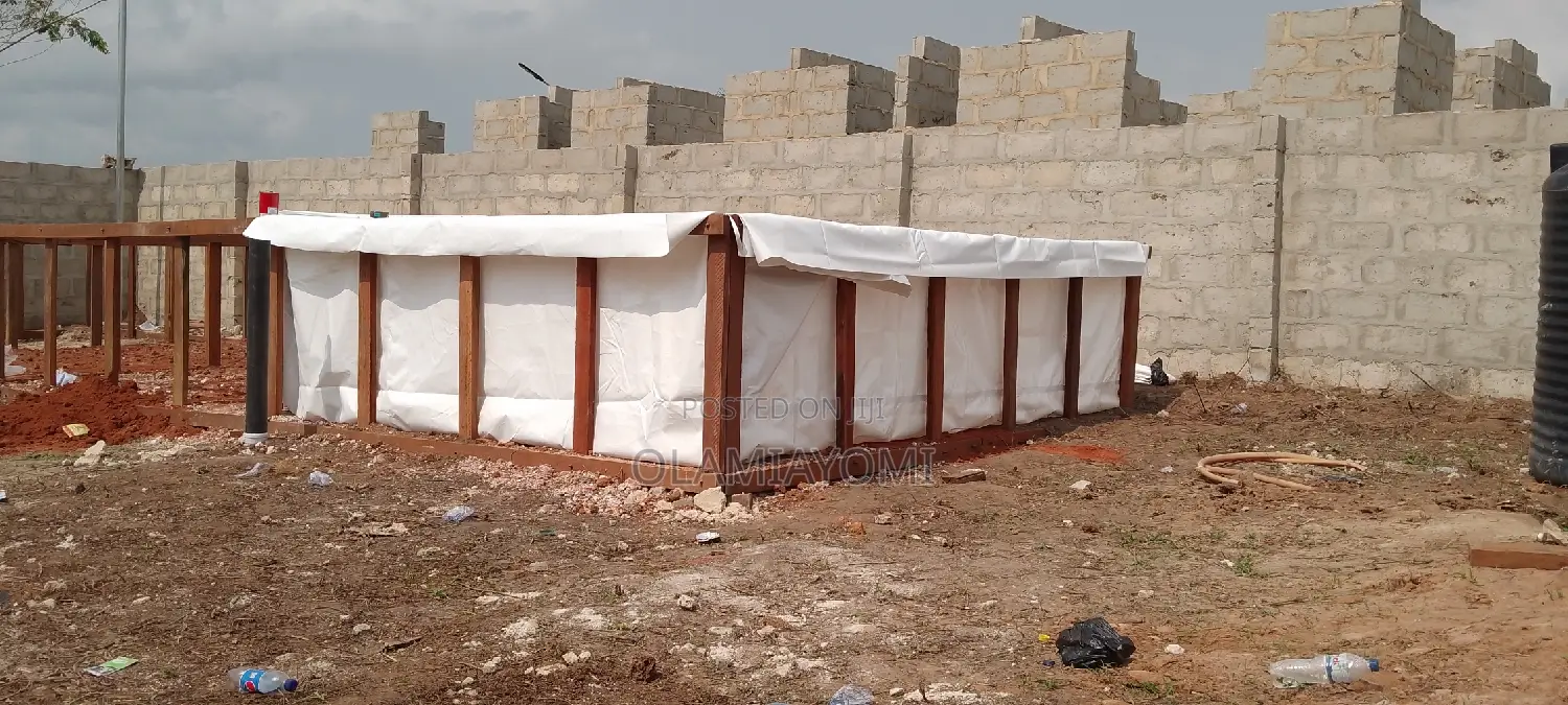 Wooden Tarpaulin Fish Pond