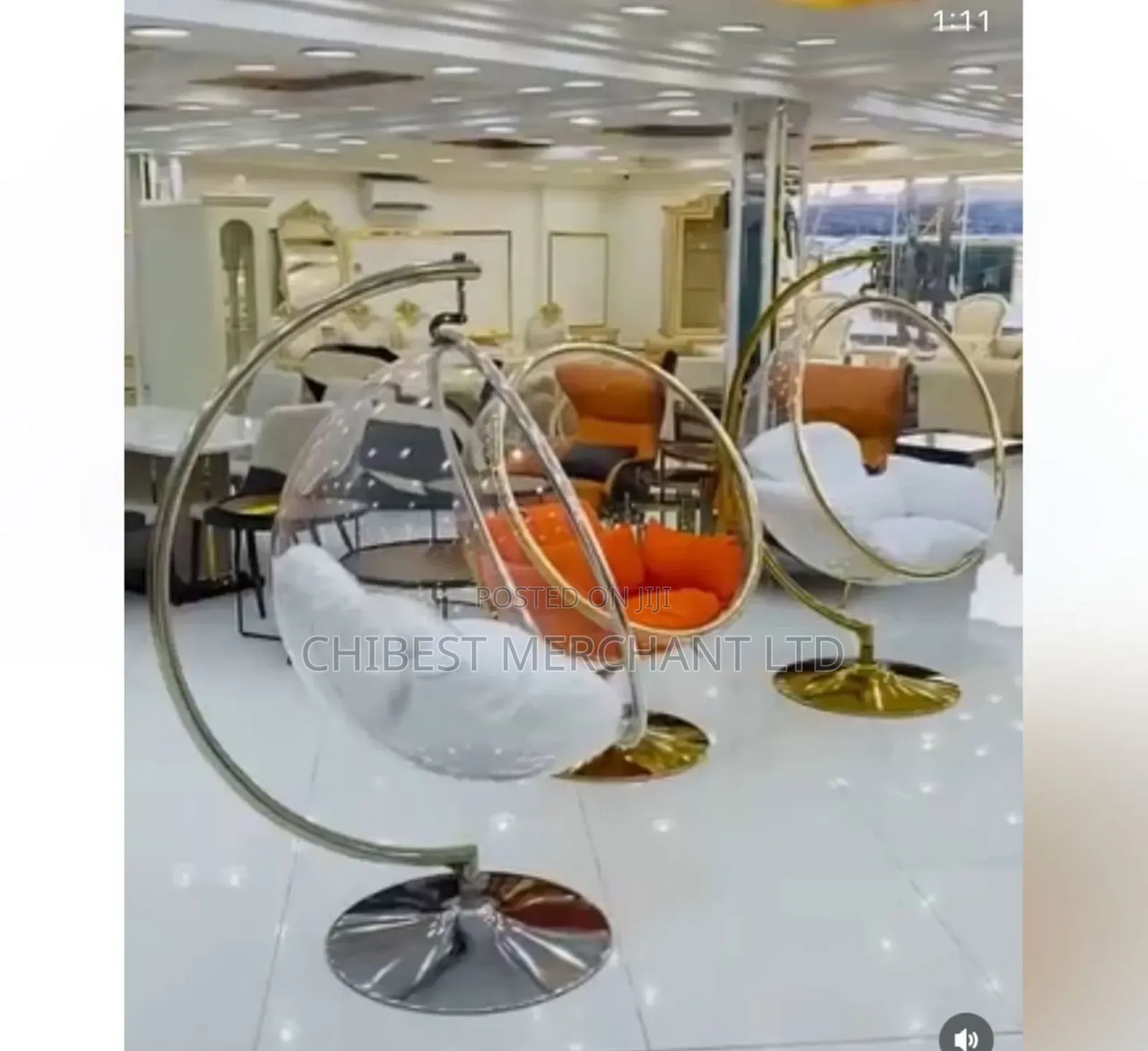 Quality Sliver and Golden Royal Swing Chair