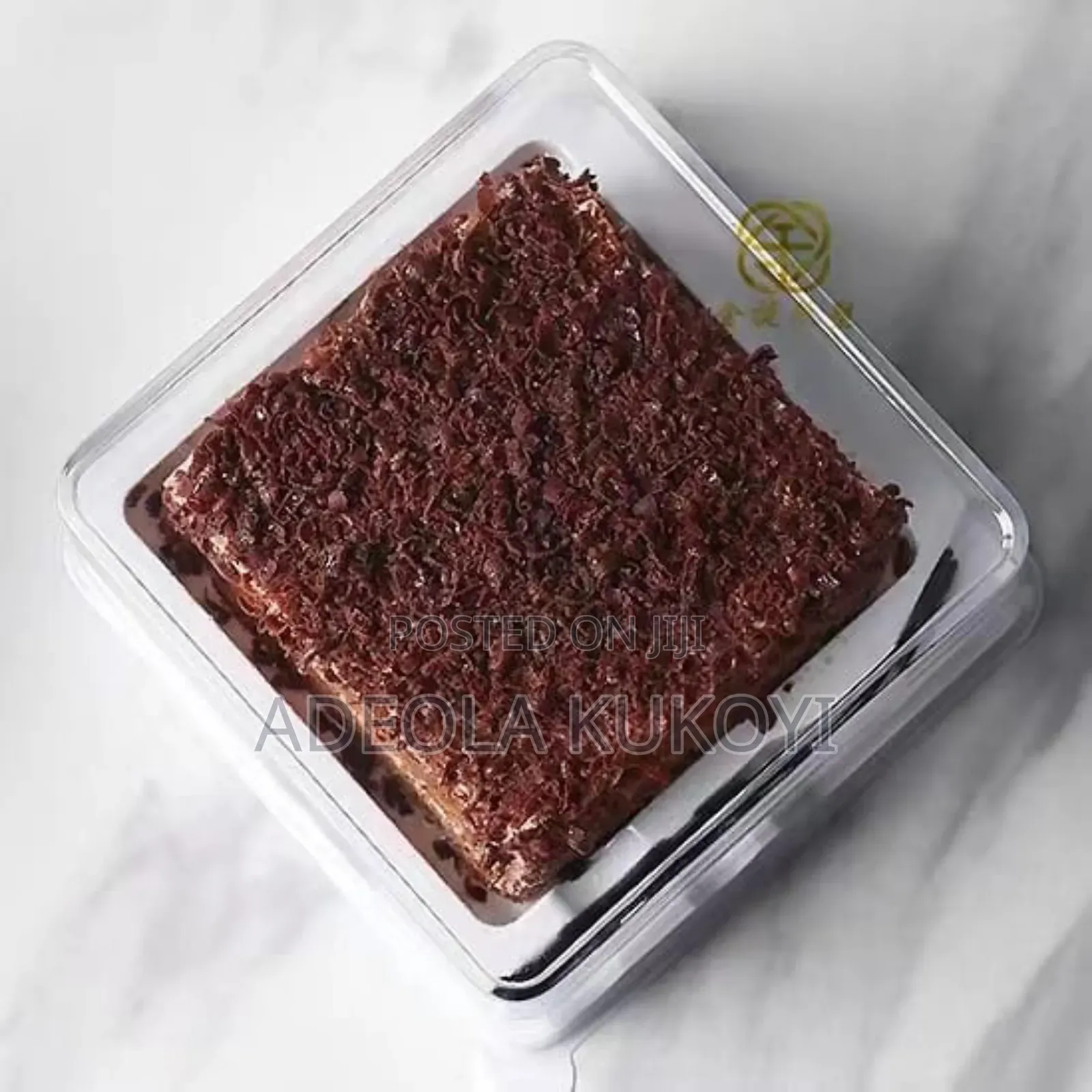 50pcs of Disposable Square Cake Slice With Fork