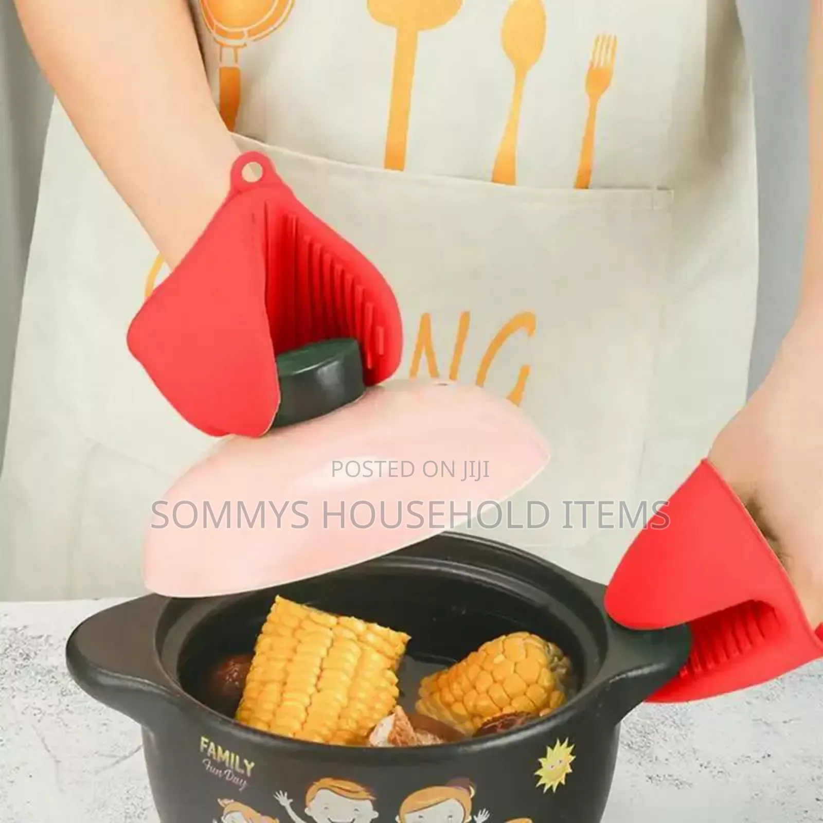 2pcs Silicone Oven Mitts/Pot Holders