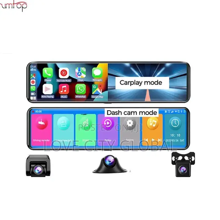 Ultra HD 10" Car DVR Camera Dual View IPS Touchscreenwifi