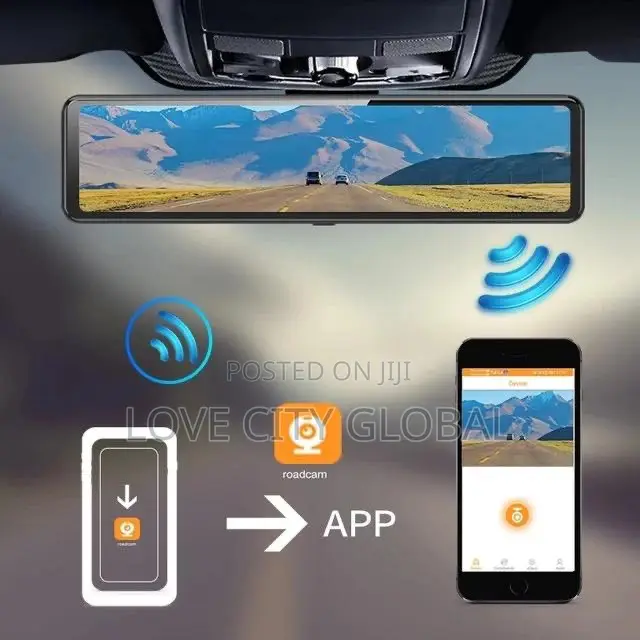 Ultra HD 10" Car DVR Camera Dual View IPS Touchscreenwifi