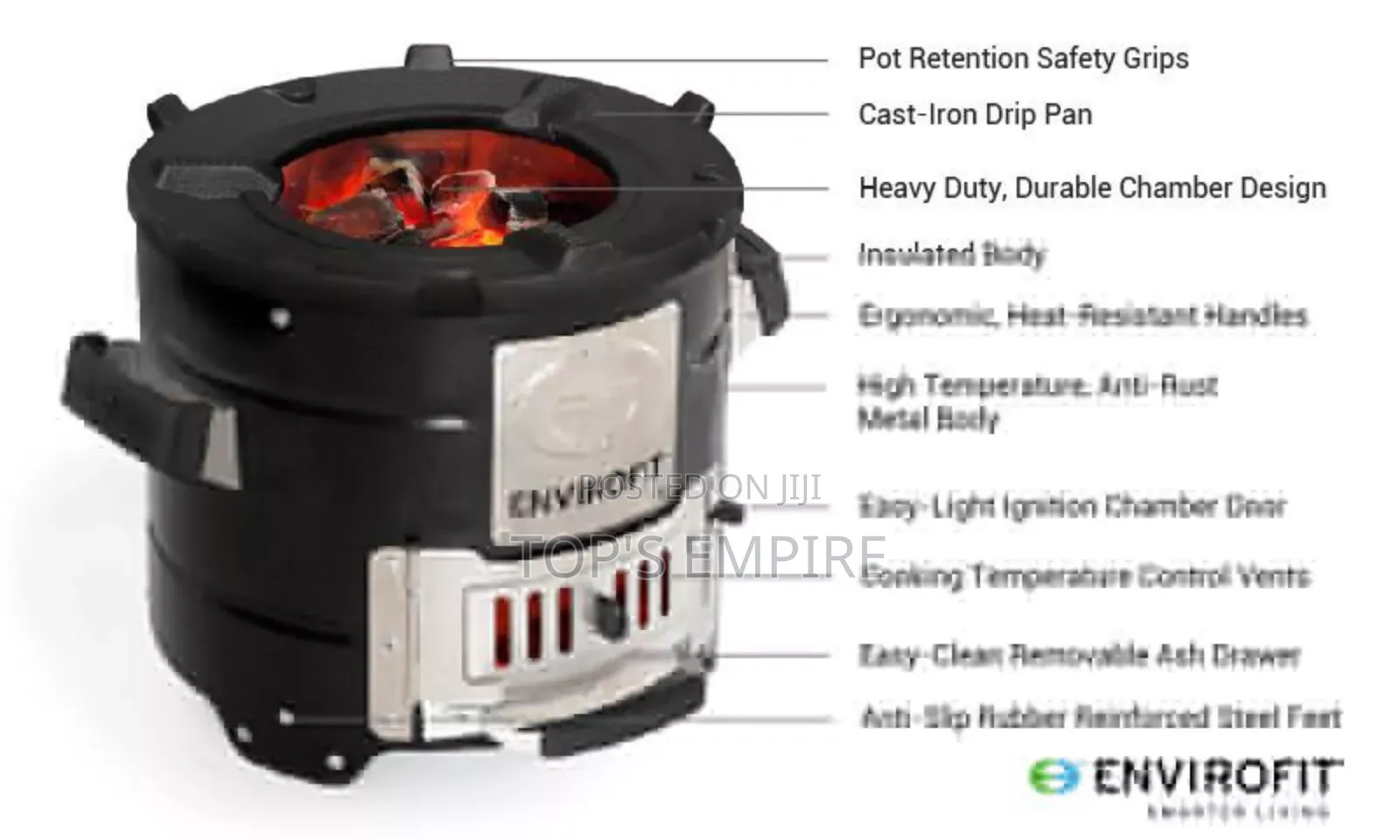 Envirofit Supersaver Premium Soft Flames Charcoal Stove